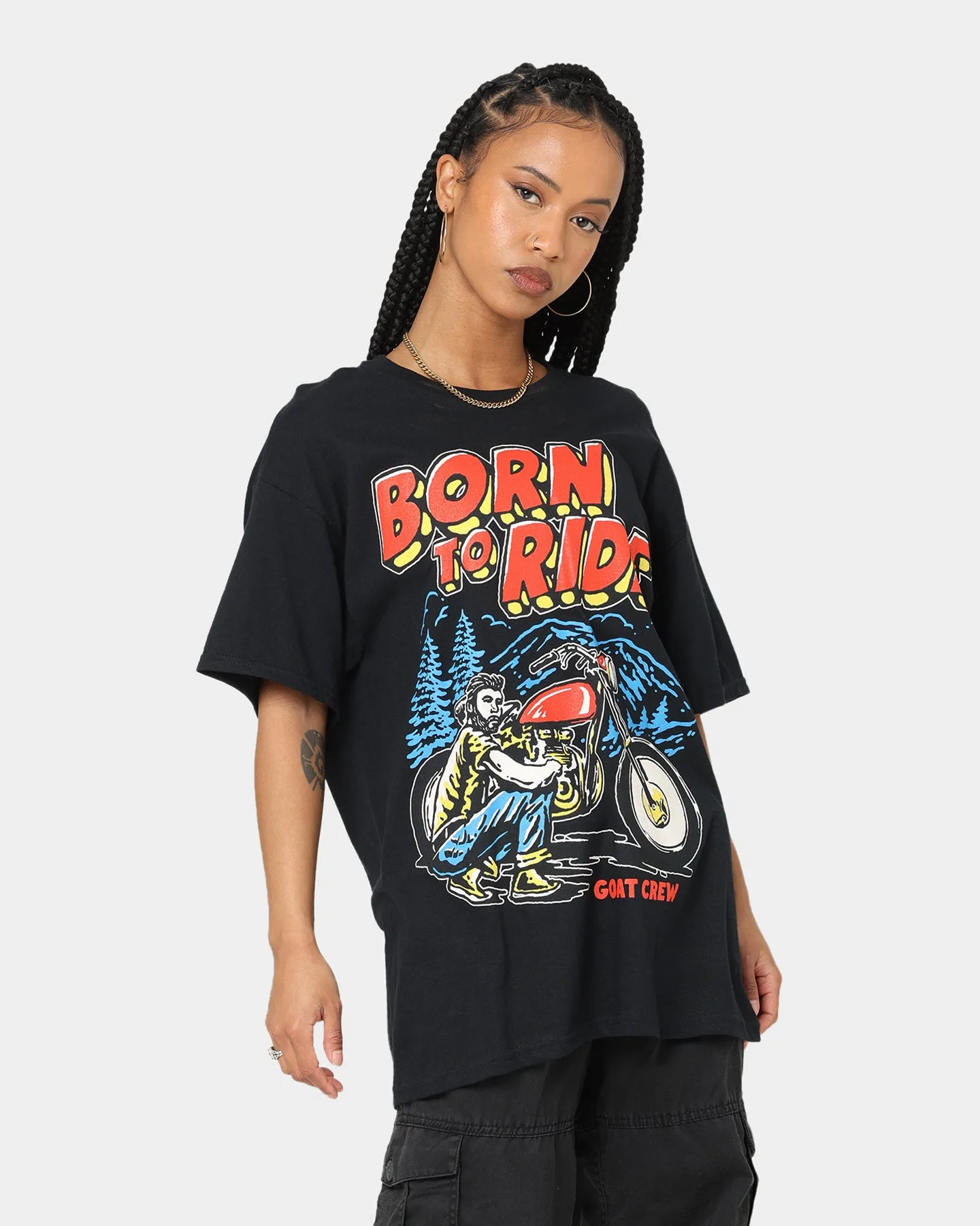 Goat Crew Born To Ride T-Shirt Black sold by Culture Kings