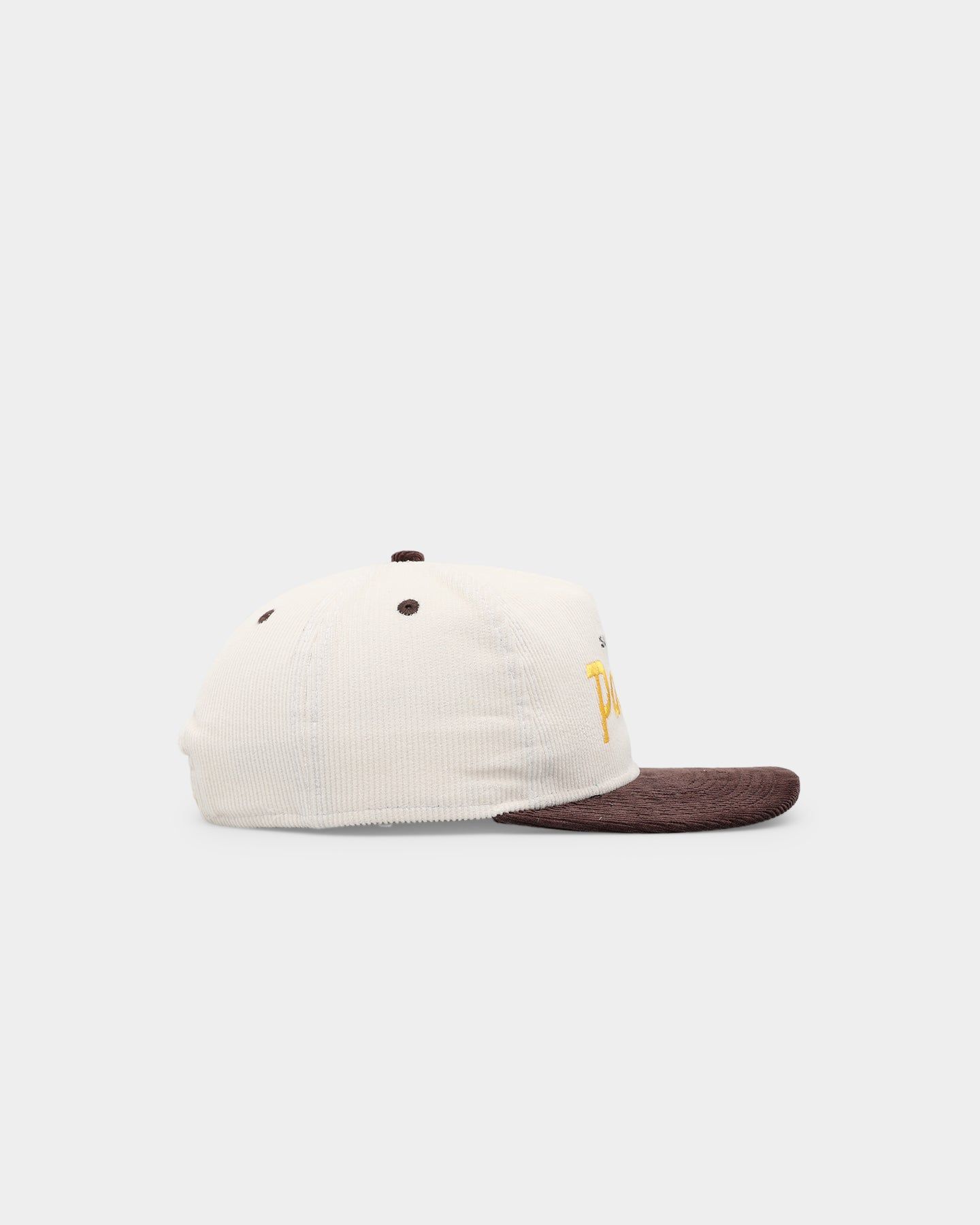 New Era San Diego Padres 'Chrome Corduroy Throwback Script' Golfer Snapback Chrome White sold by Culture Kings product image thumbnail 3