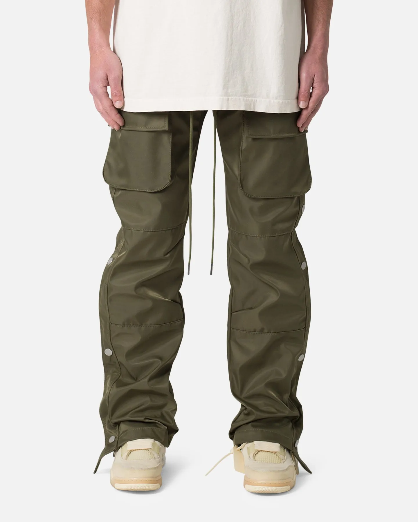 MNML Snap Front Cargo Pants Olive sold by Culture Kings