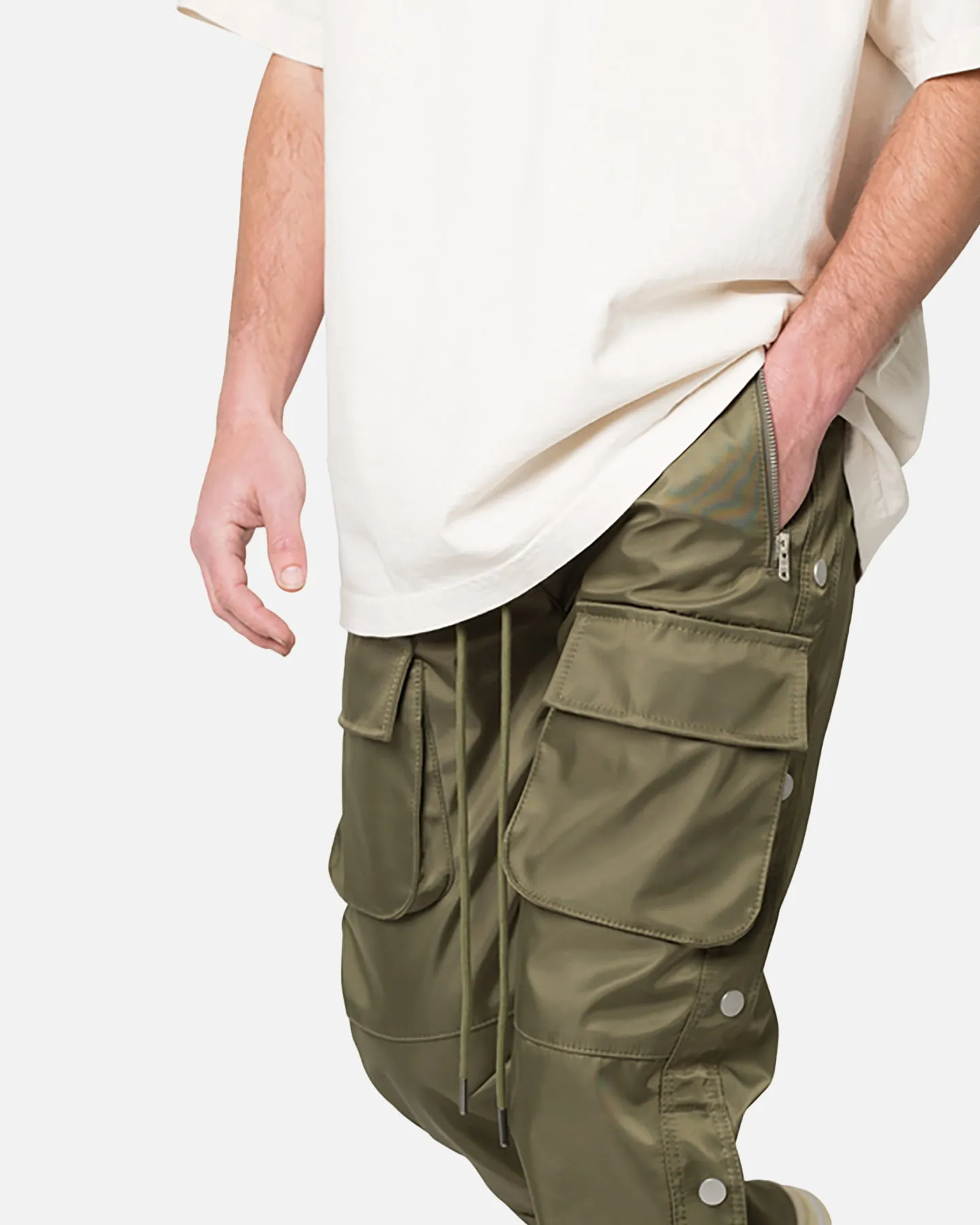 MNML Snap Front Cargo Pants Olive sold by Culture Kings product image thumbnail 5