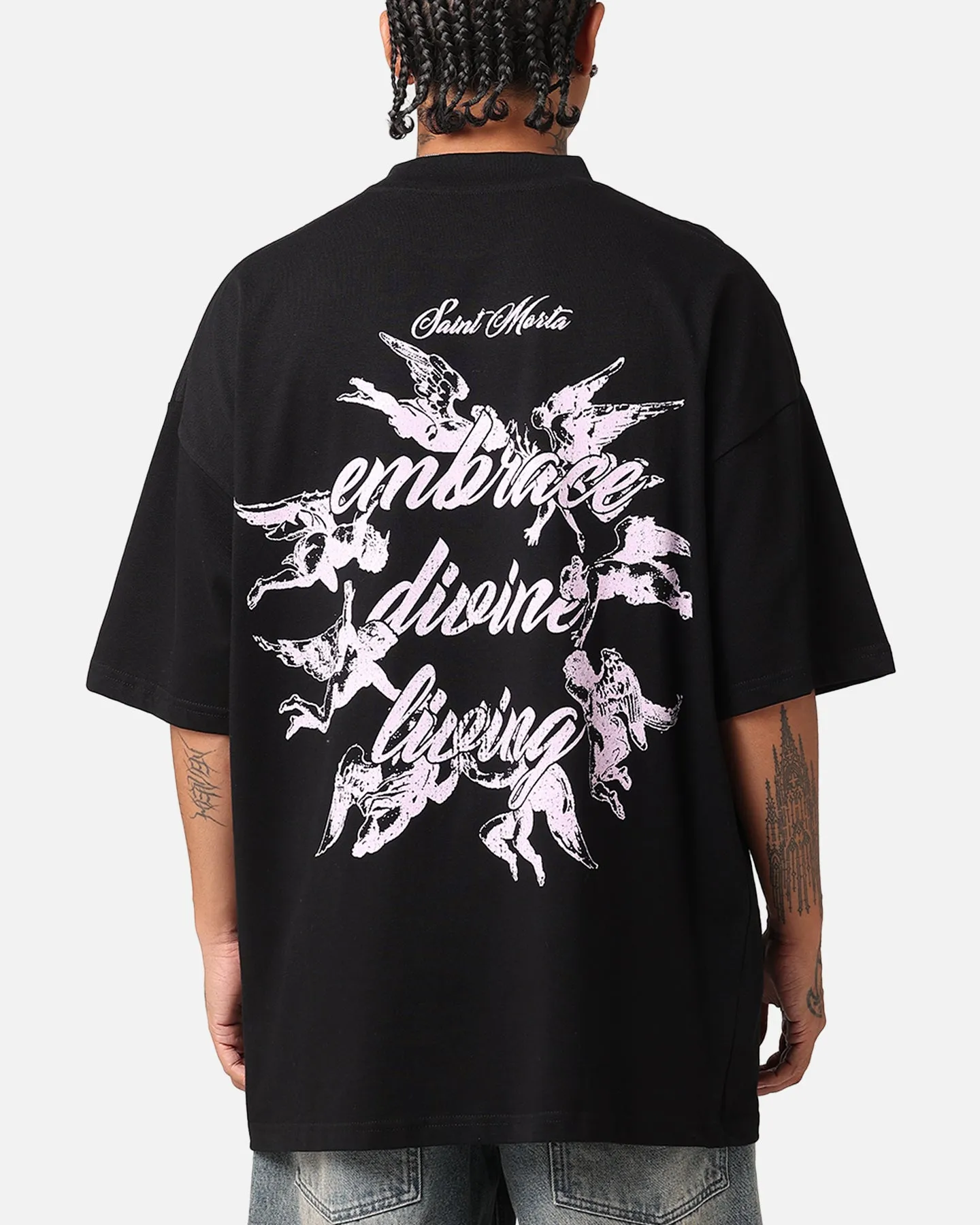 Saint Morta Divine Living T-Shirt Black sold by Culture Kings