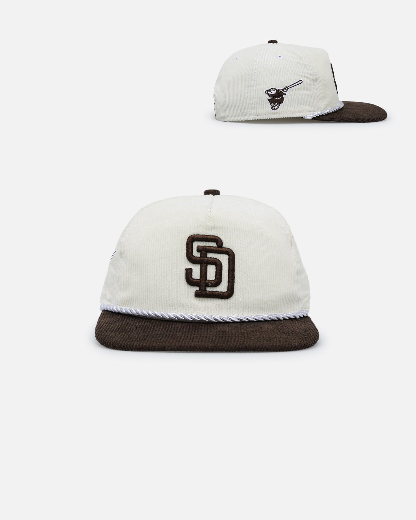 New Era San Diego Padres Golfer Snapback Chrome/Walnut sold by Culture Kings