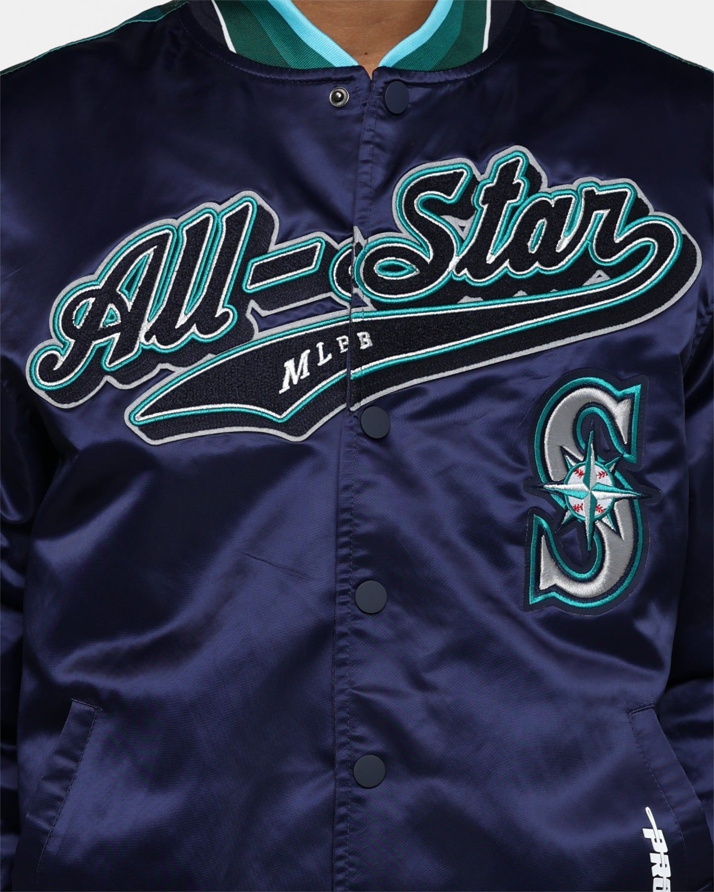 Pro Standard MLB All Star Satin Rib Jacket Navy sold by Culture Kings product image thumbnail 4