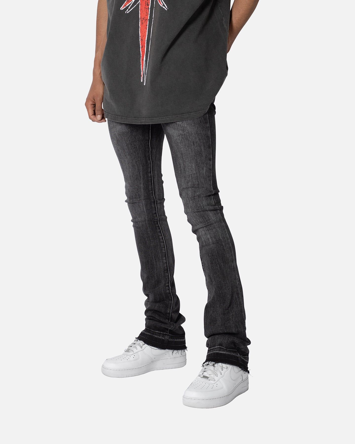 MNML X514 Skinny Stacked Denim Jeans Washed Black sold by Culture Kings product image thumbnail 5