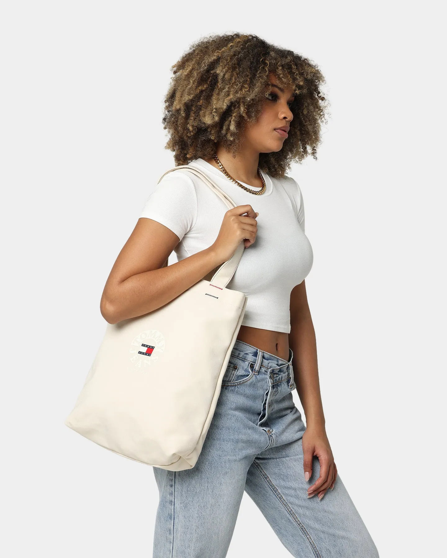 Tommy Jeans Logo Canvas Bag Natural sold by Culture Kings product image thumbnail 2