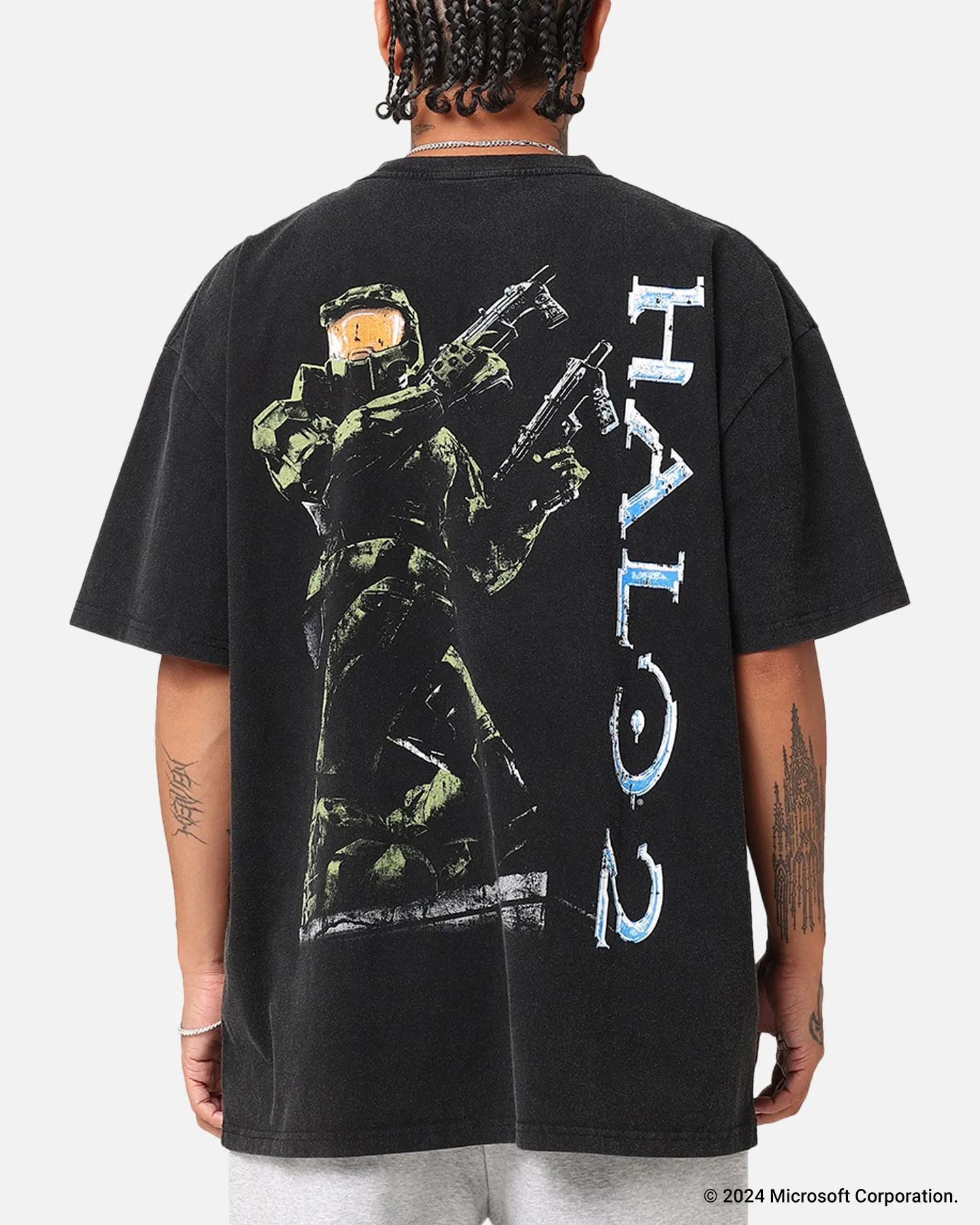 Goat Crew X Halo Halo 2 Vintage T-Shirt Black Acidwash sold by Culture Kings product image thumbnail 4