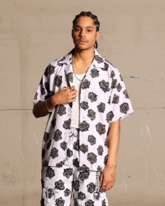 Saint Morta Vintage Rose Short Sleeve Shirt White sold by Culture Kings