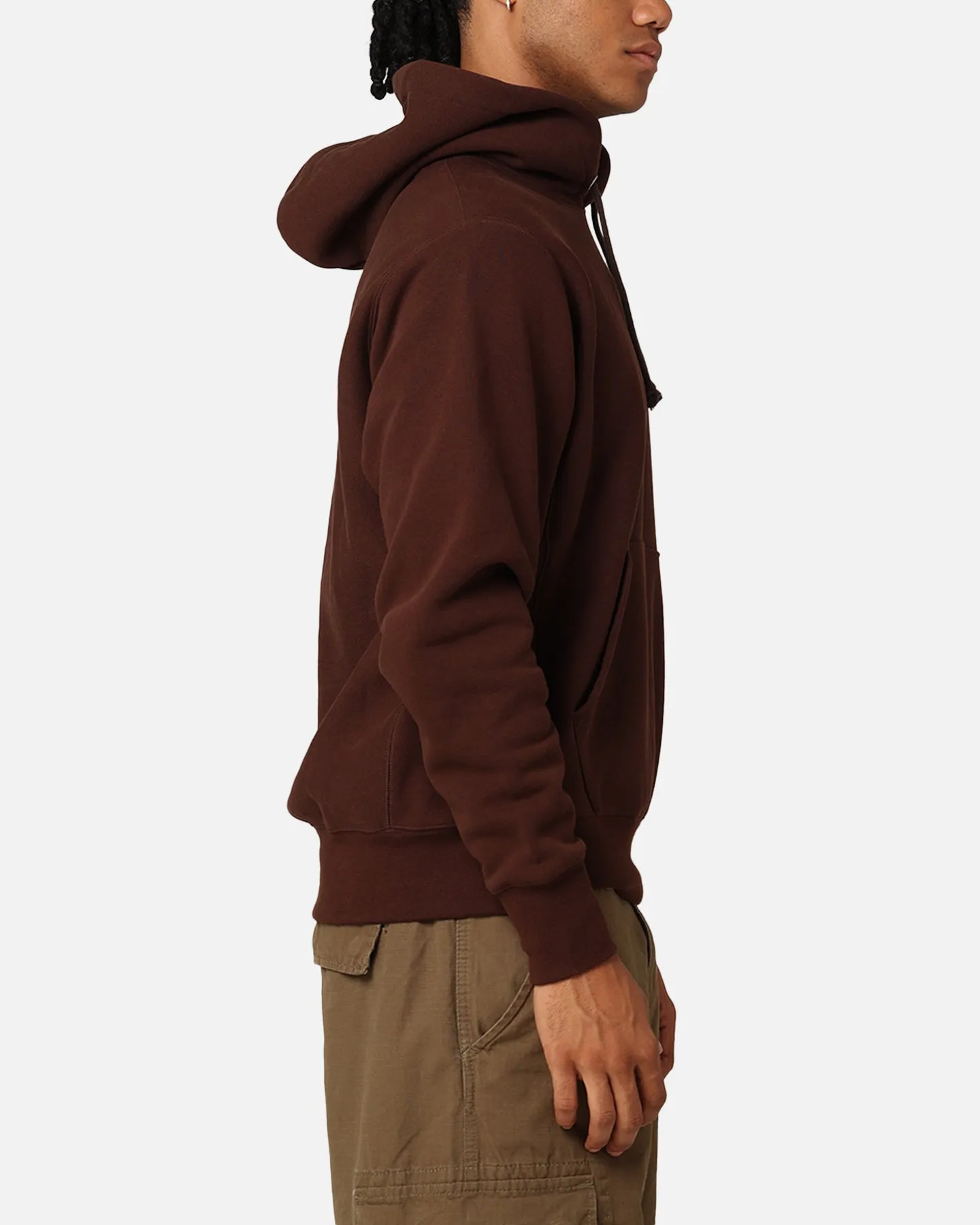 Champion Reverse Weave Small C Hoodie Brown sold by Culture Kings product image thumbnail 4