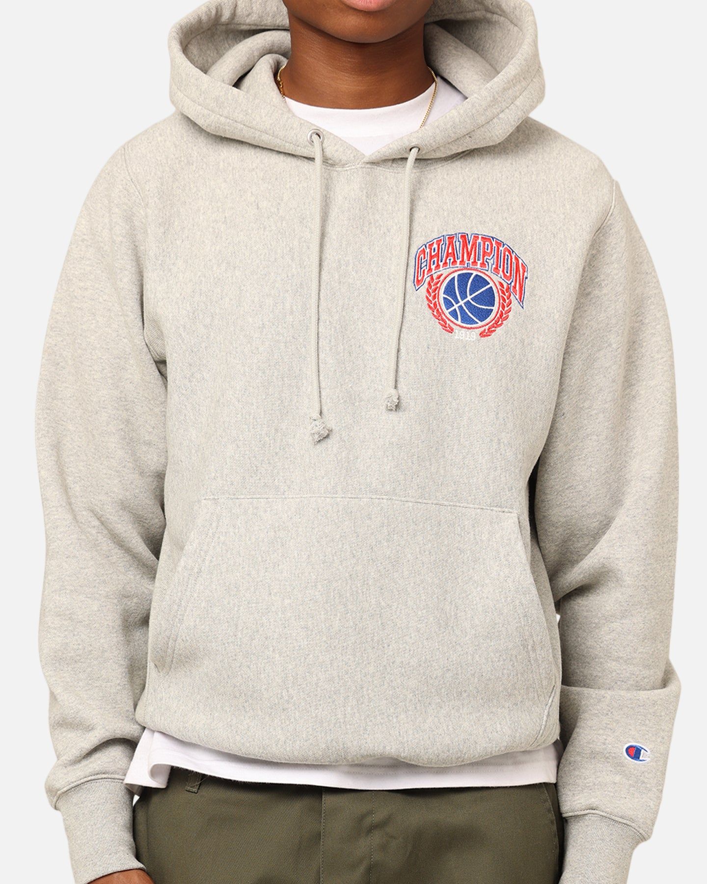 Champion Reverse Weave Field Basketball Hoodie Oxford Heather sold by Culture Kings product image thumbnail 4
