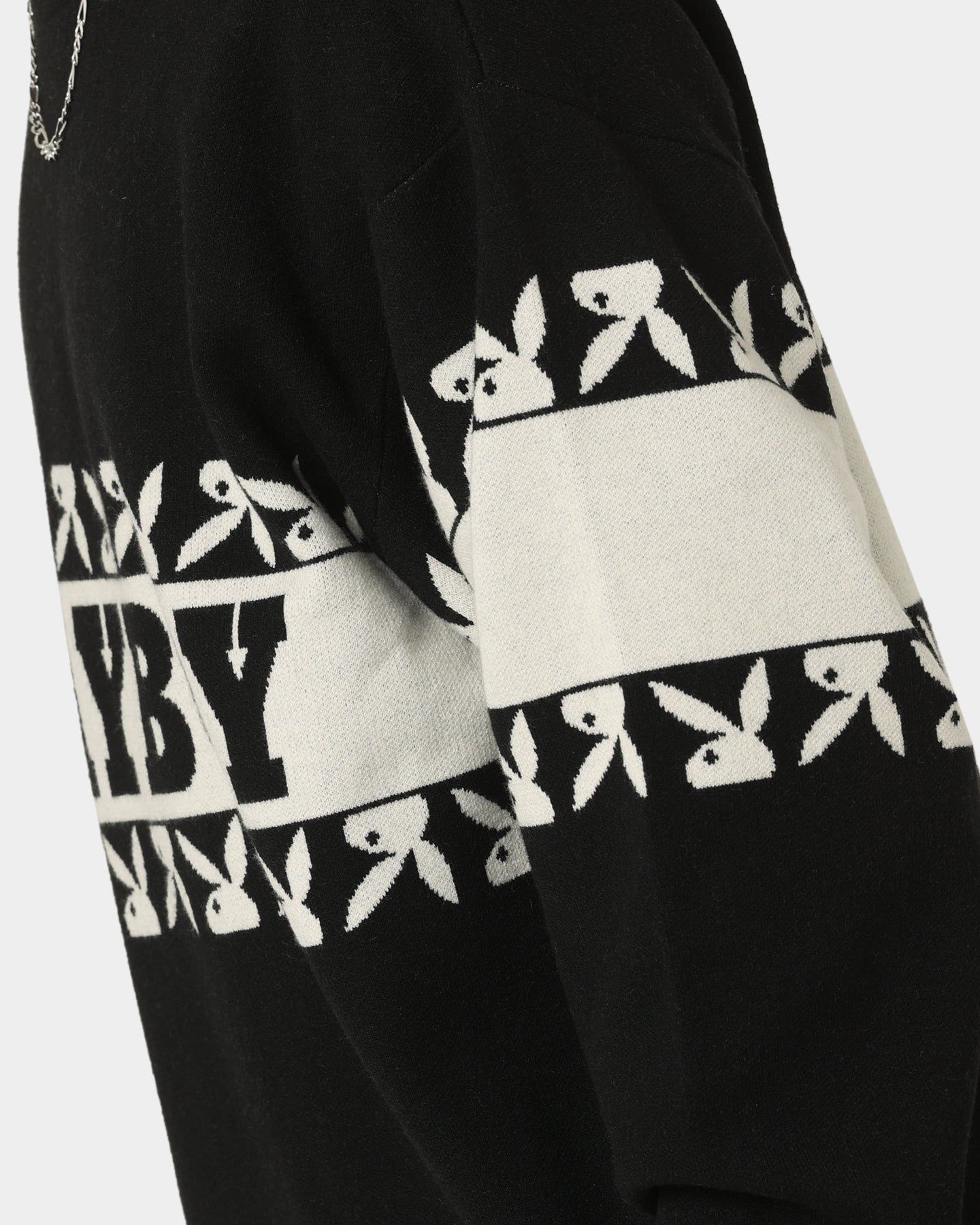 Playboy By CK Cozy Knit Sweater Black/Off White sold by Culture Kings product image thumbnail 8