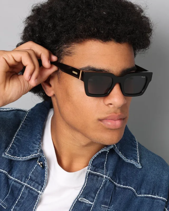 Nuqe Baker Sunglasses Black/Gold sold by Culture Kings