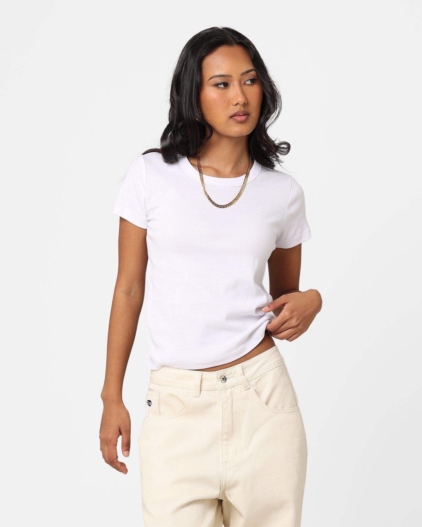 AS Colour Women's Organic Rib T-Shirt White sold by Culture Kings