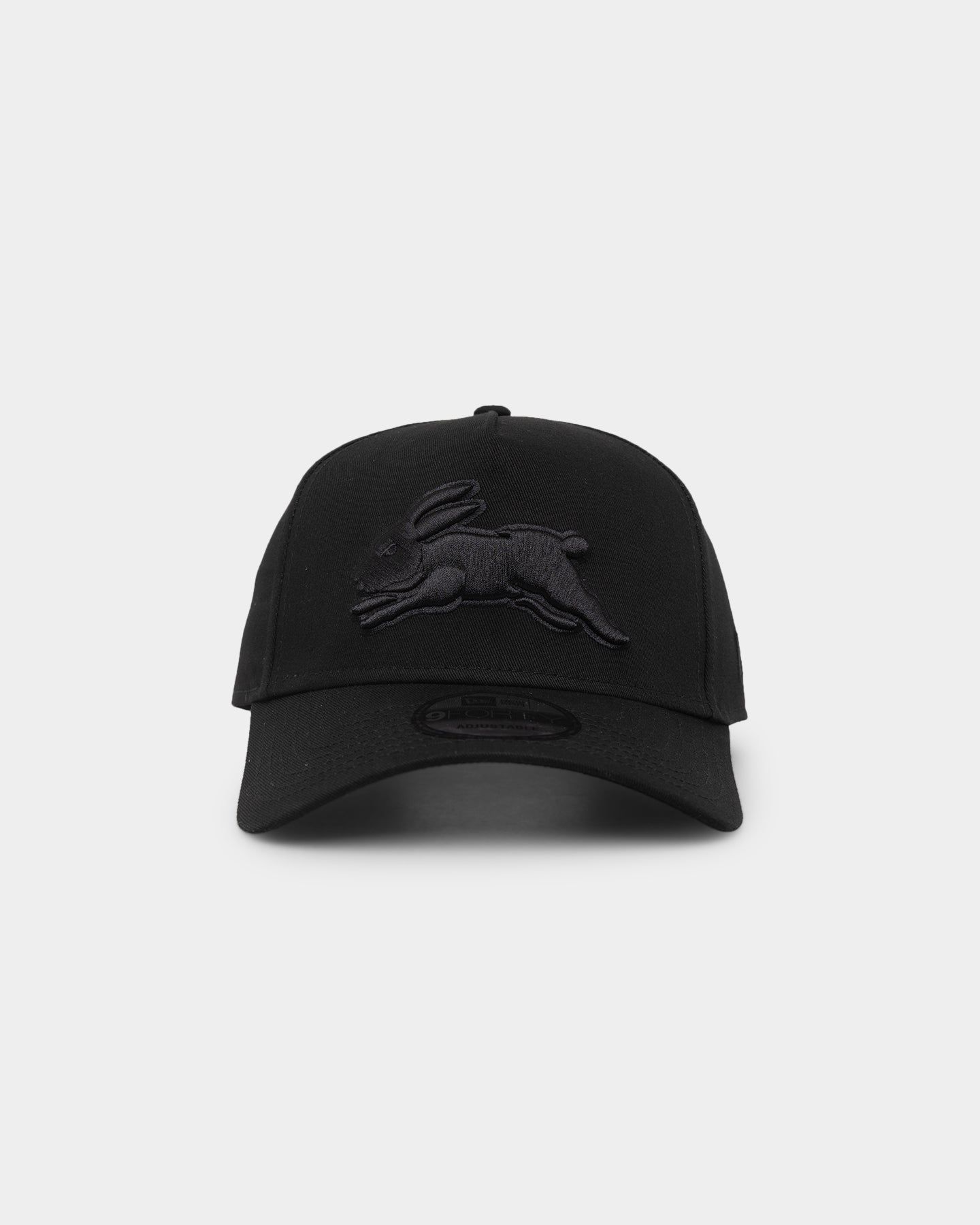 New Era South Sydney Rabbitohs 'Black On Black' 9FORTY A-Frame Snapback Black sold by Culture Kings