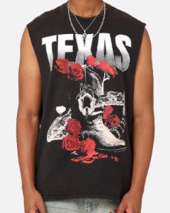 Goat Crew Texas Vintage Muscle T-Shirt Black Wash sold by Culture Kings