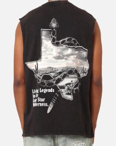 Goat Crew Texas Vintage Muscle T-Shirt Black Wash sold by Culture Kings