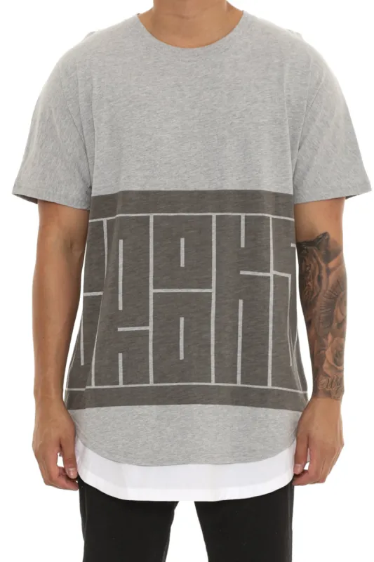 Crooks & Castles Maze Dolman Tee Heather Grey made by Culture Kings