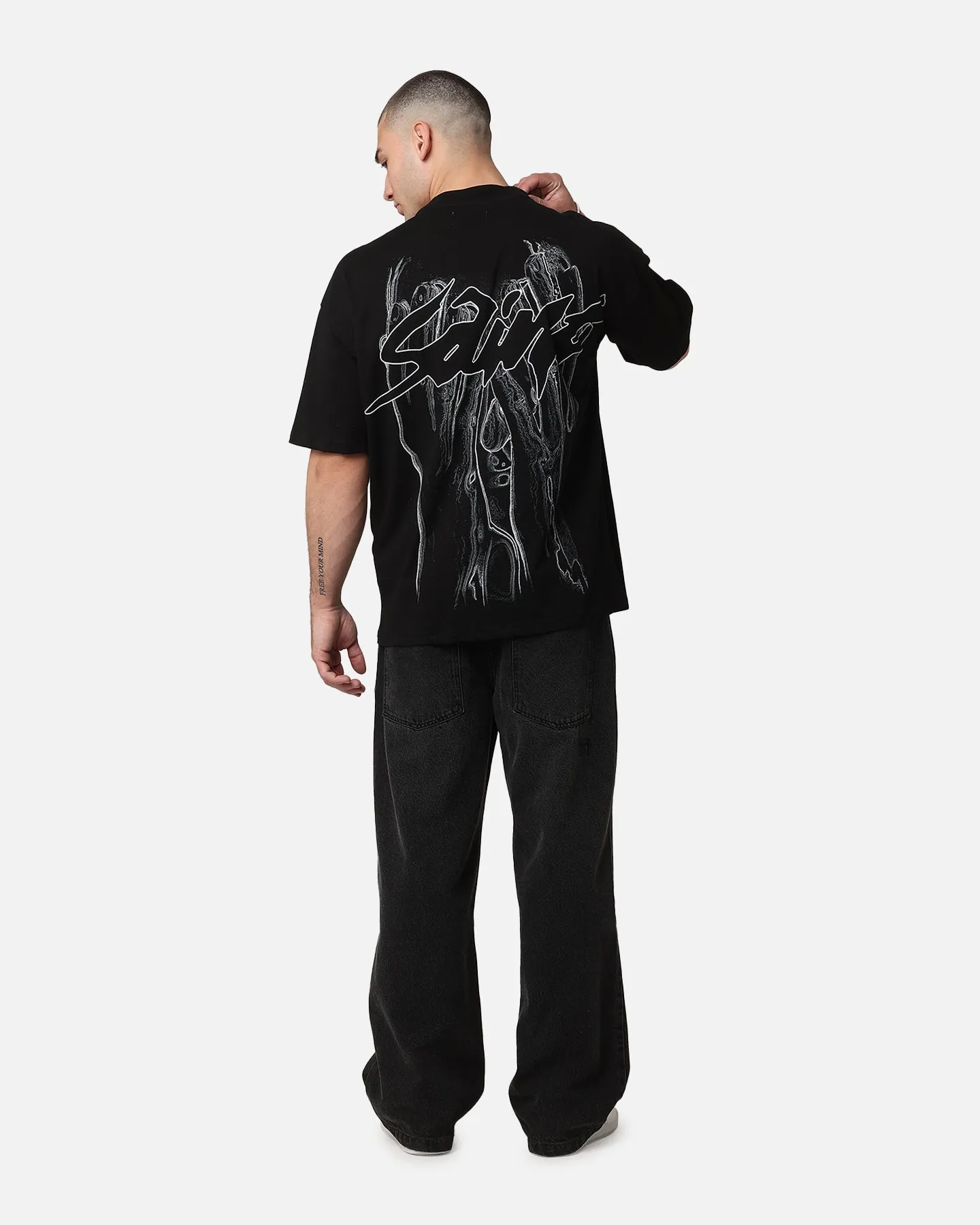 Saint Morta Veiled Mock Neck T-Shirt Black sold by Culture Kings product image thumbnail 3