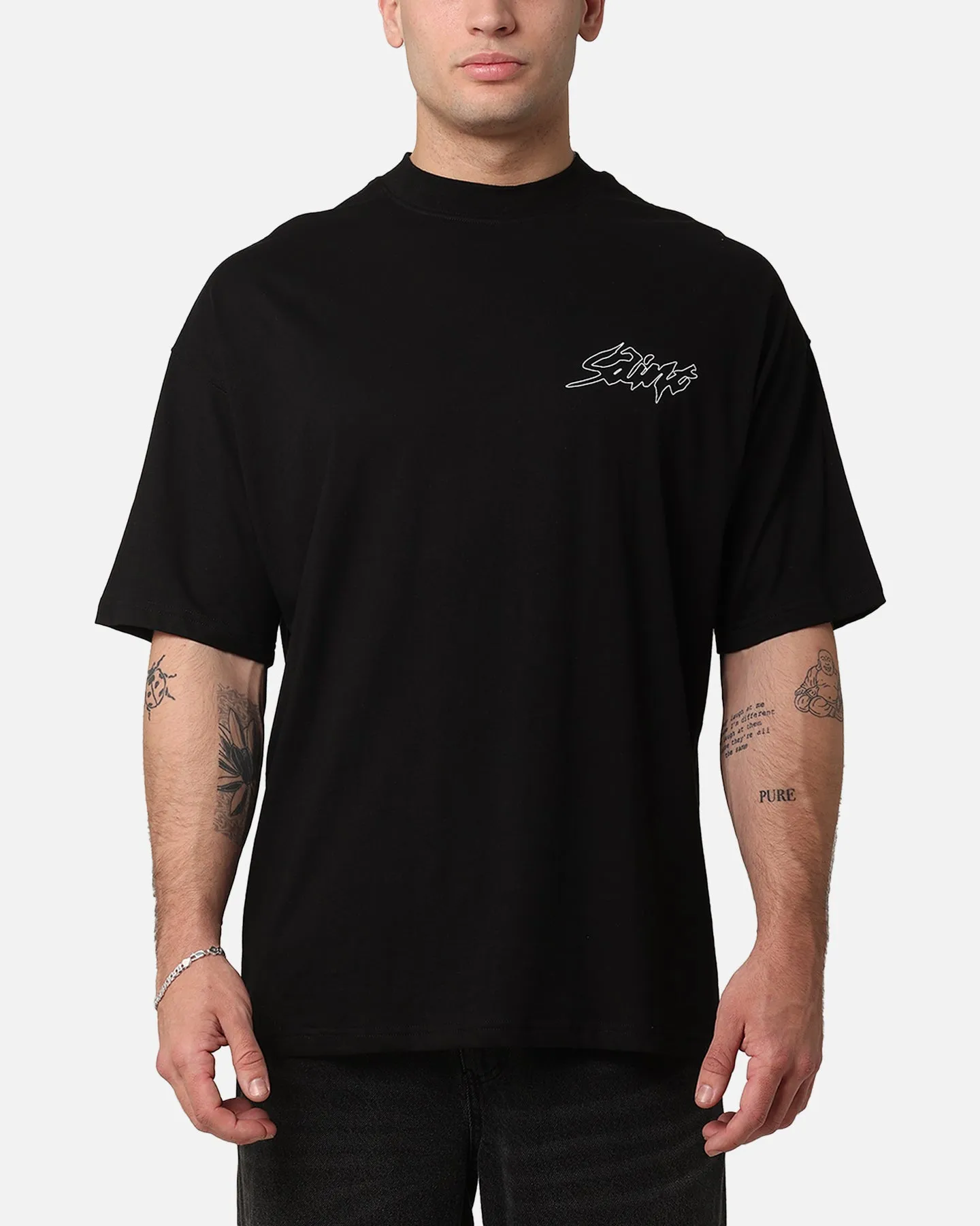 Saint Morta Veiled Mock Neck T-Shirt Black sold by Culture Kings product image thumbnail 2