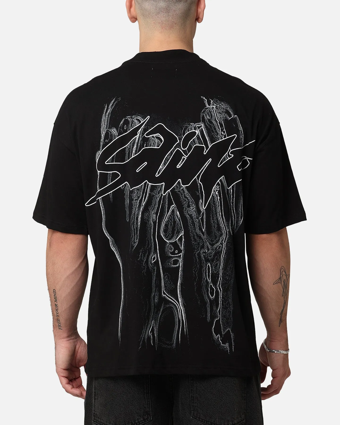 Saint Morta Veiled Mock Neck T-Shirt Black sold by Culture Kings