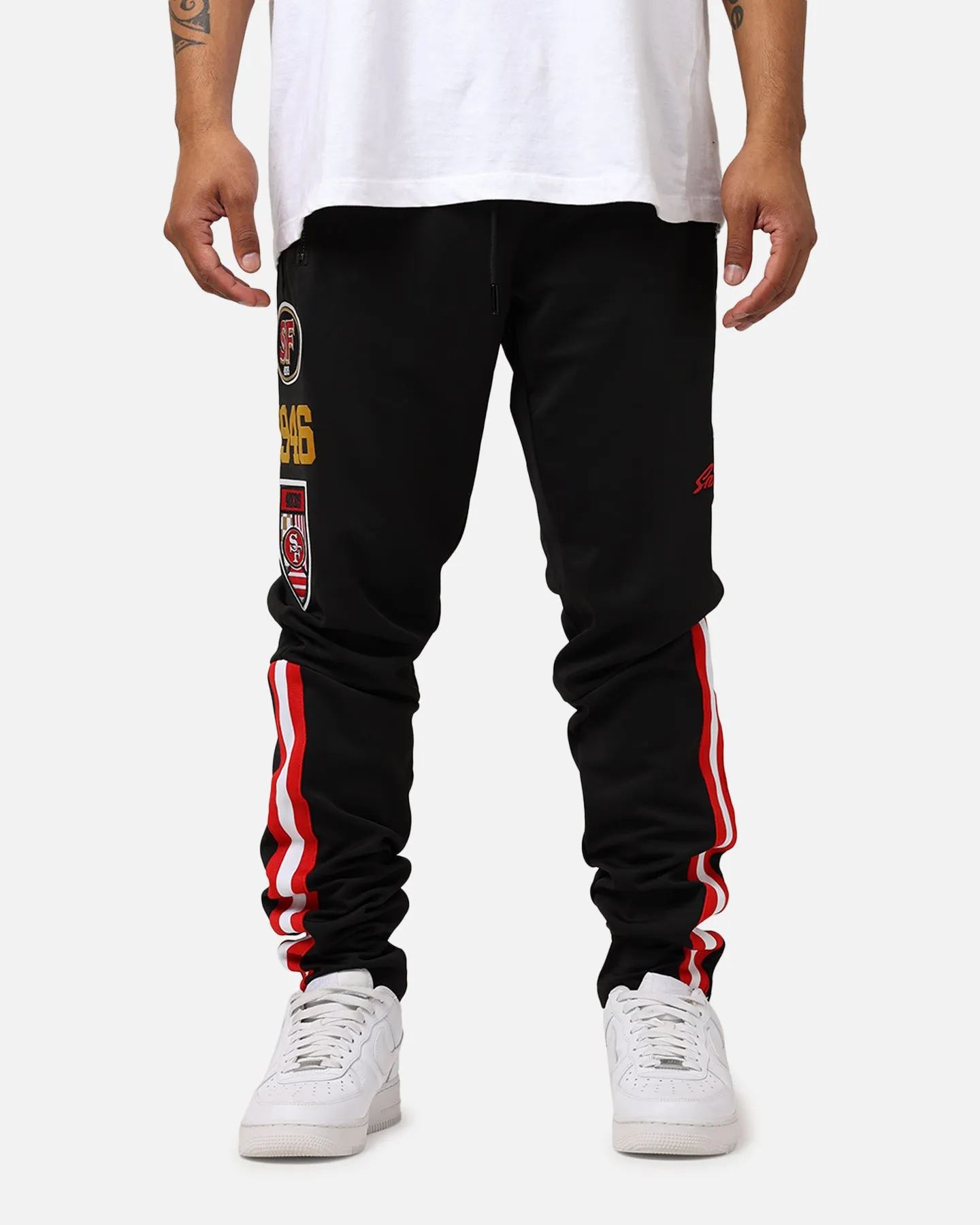 Pro Standard San Francisco 49ers Fast Lane Track Pants Black sold by Culture Kings