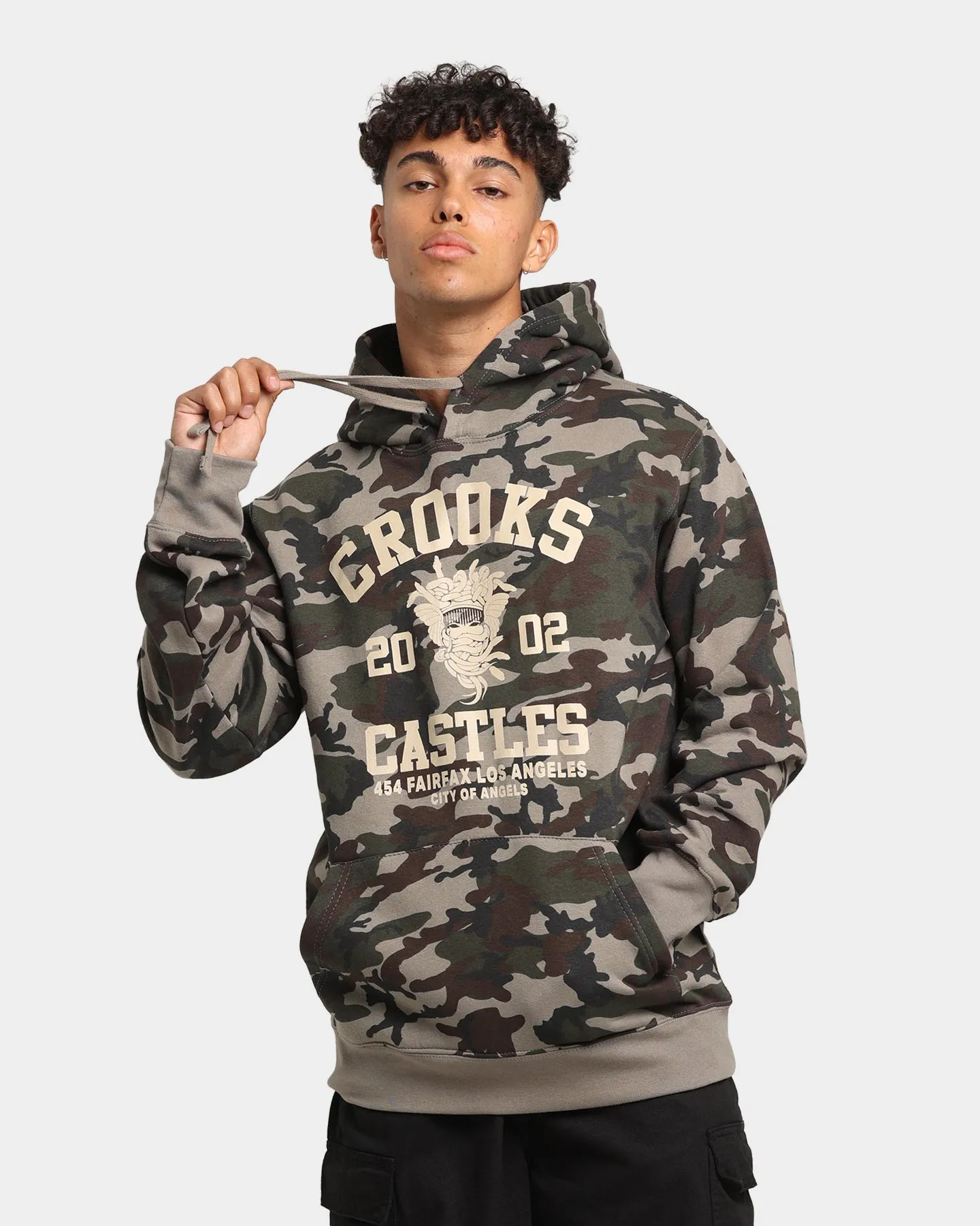 Crooks & Castles Fairfax Varsity Hoodie Camo sold by Culture Kings