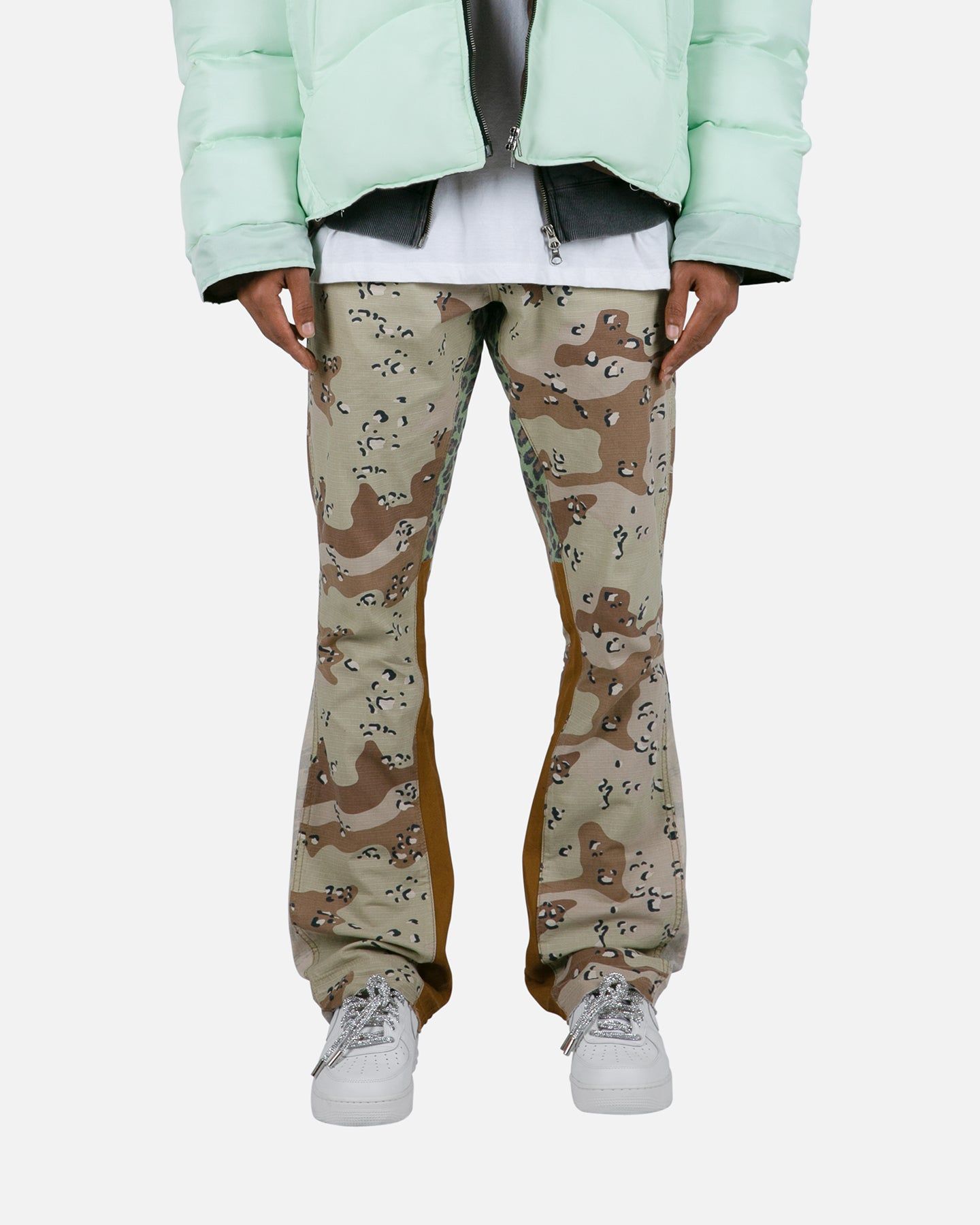 MNML B493 Flare Denim Pants Camo sold by Culture Kings