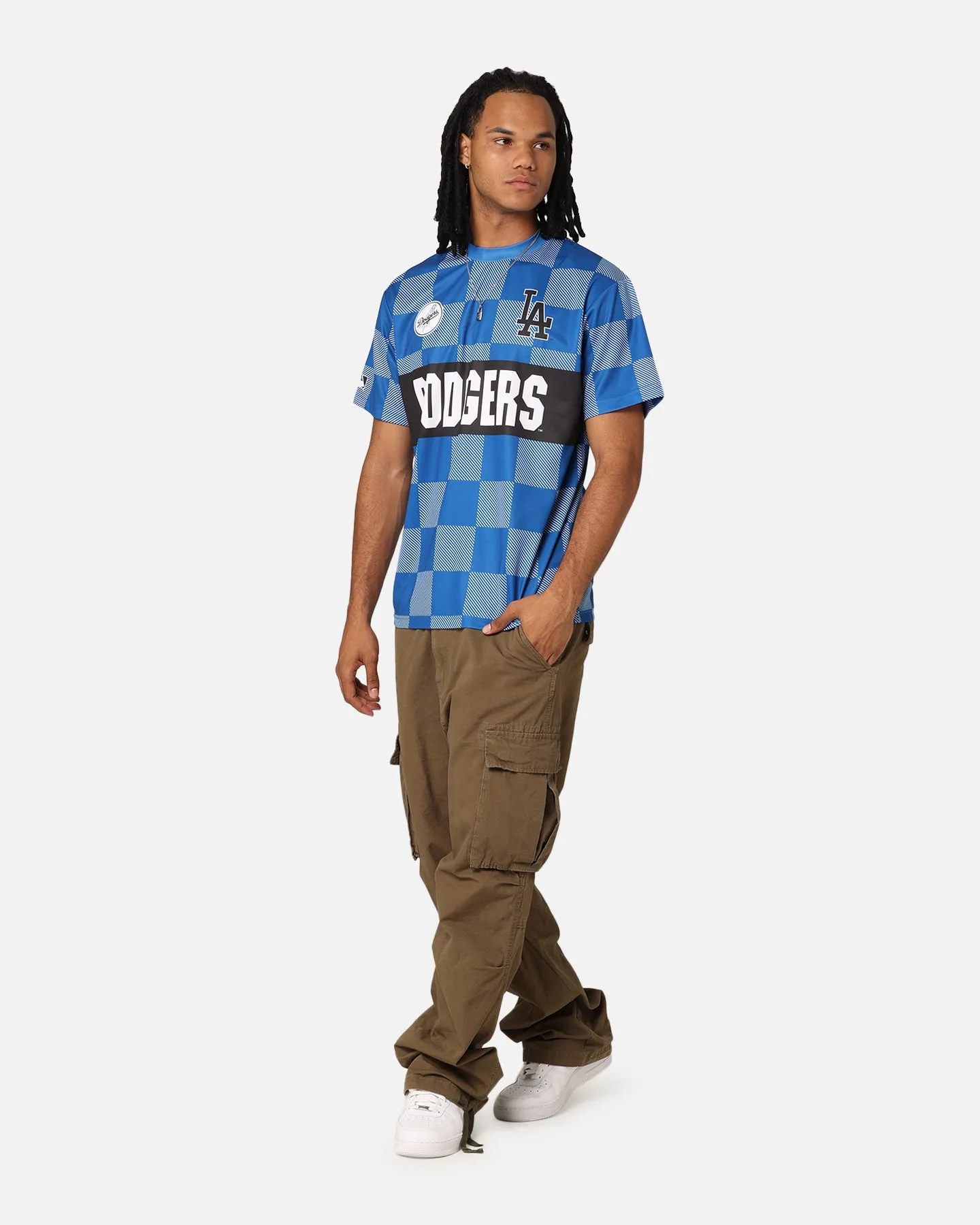 Majestic Athletic Los Angeles Dodgers Team Line Checkered Jersey White/Royal sold by Culture Kings product image thumbnail 3