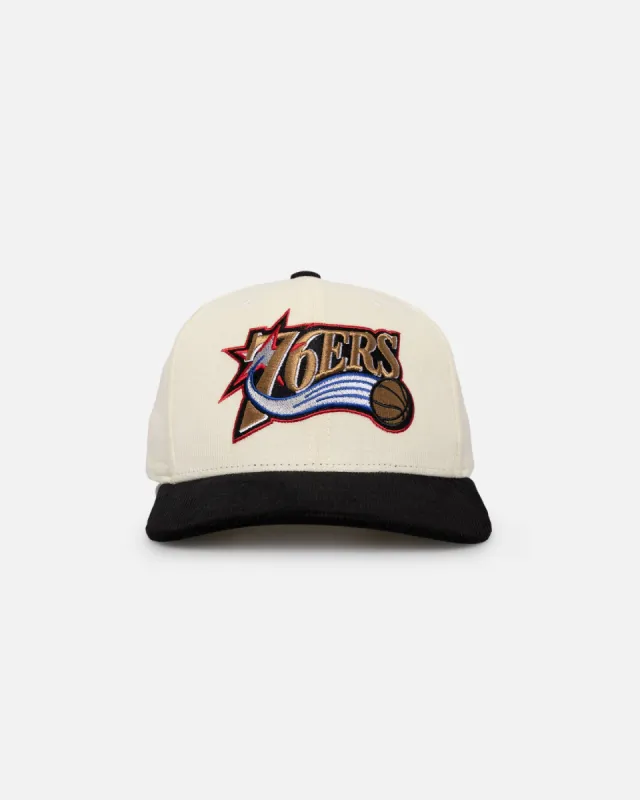 Mitchell & Ness Philadelphia 76ers Go Team Go OG Corduroy Snapback Light Cream/Black sold by Culture Kings