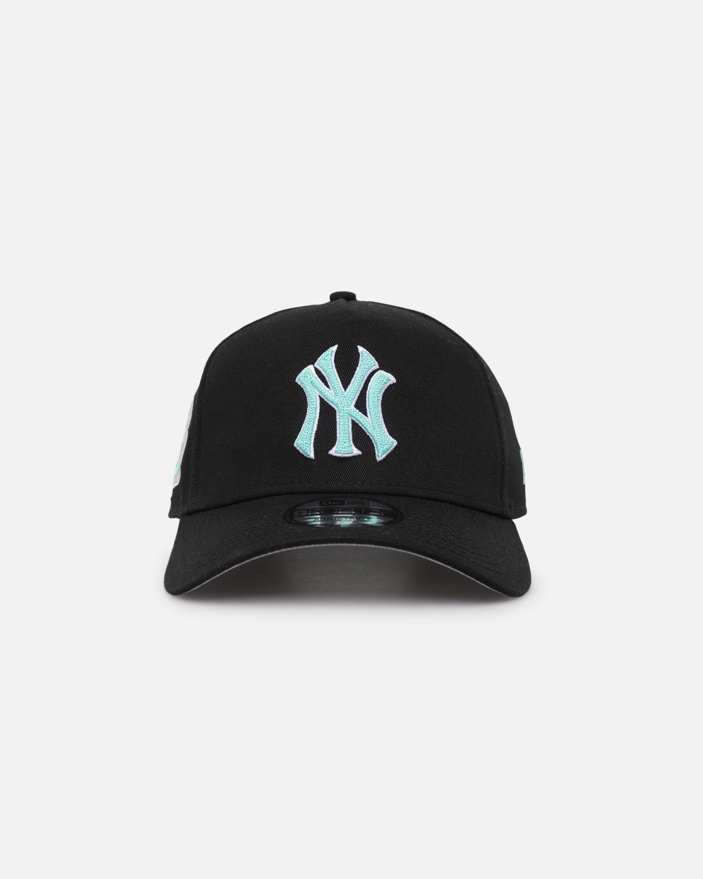 New Era New York Yankees 9FORTY A-Frame Snapback Black/Aqua Blue sold by Culture Kings