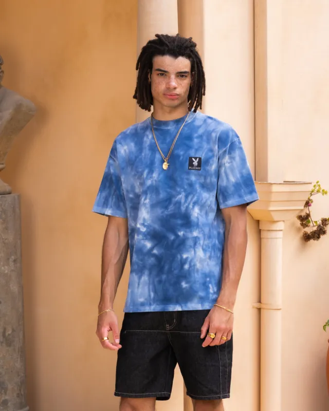 Playboy By Culture Kings Vacay T-Shirt Light Blue Tye sold by Culture Kings