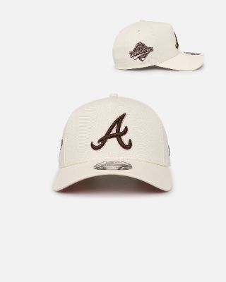 New Era Atlanta Braves 'Neapolitan Chrome' 9FORTY A-Frame Snapback Chrome/Pink Met sold by Culture Kings