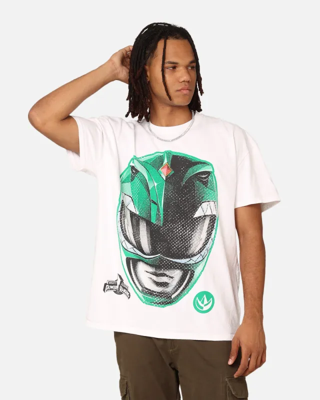 American Thrift X Power Rangers Green Ranger Big Head Heavyweight T-Shirt White sold by Culture Kings