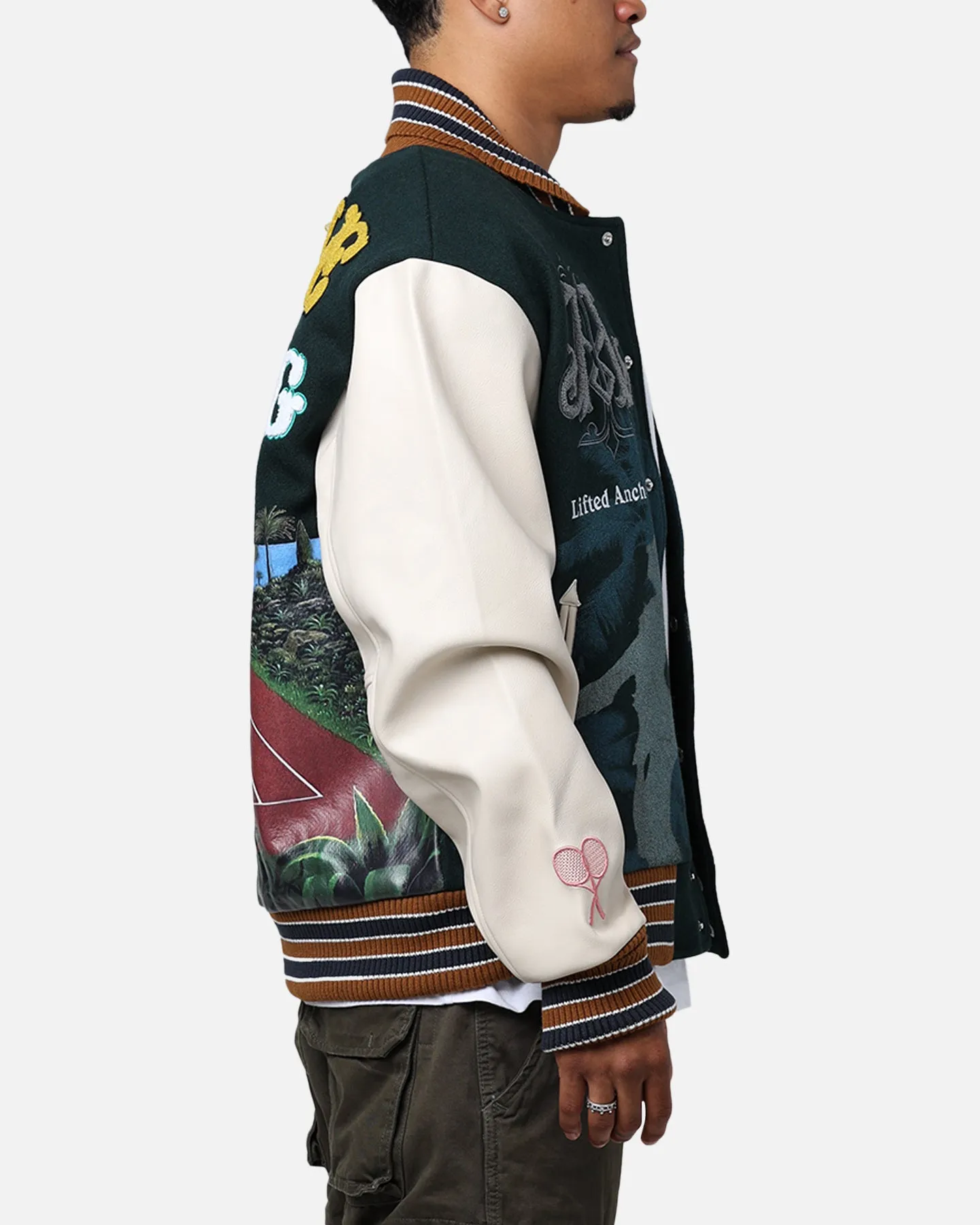 Lifted Anchors "Kournikova" Varsity Tennis Jacket Deep Green sold by Culture Kings product image thumbnail 4