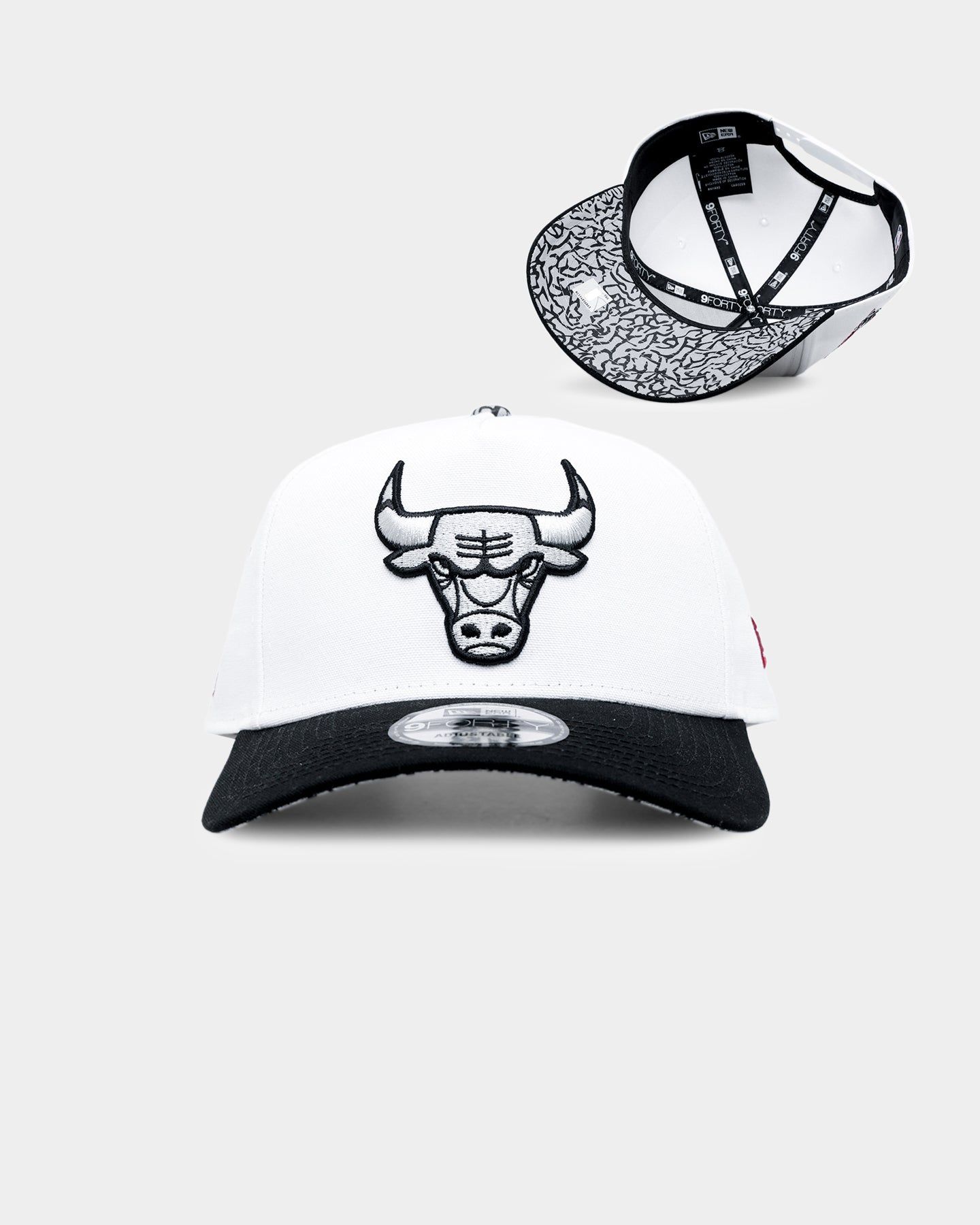 New Era Chicago Bulls 'Cement Grey' 9FORTY A-Frame Snapback White sold by Culture Kings