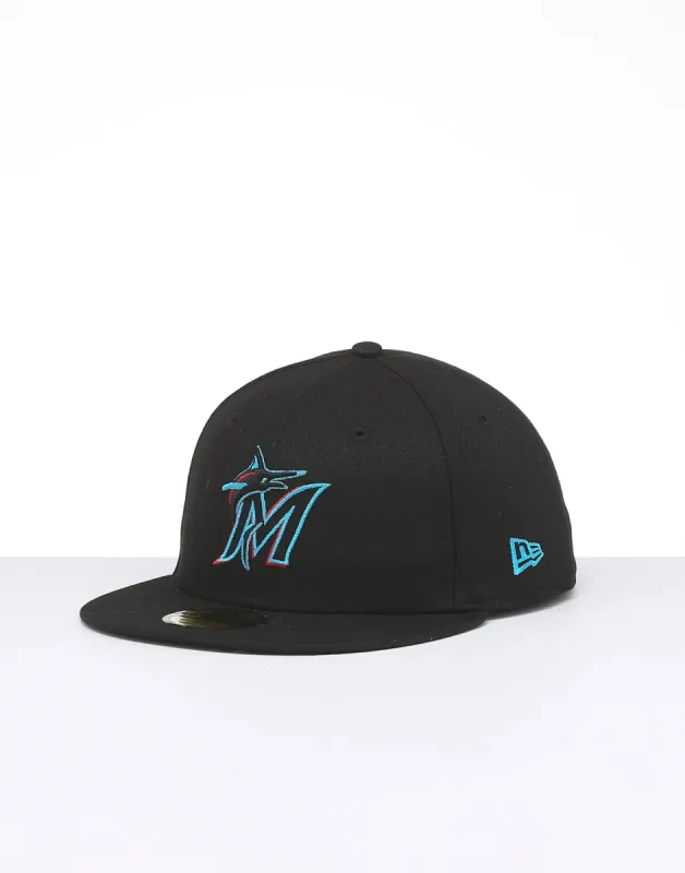 New Era Miami Marlins 59FIFTY Fitted Black/OTC sold by Culture Kings