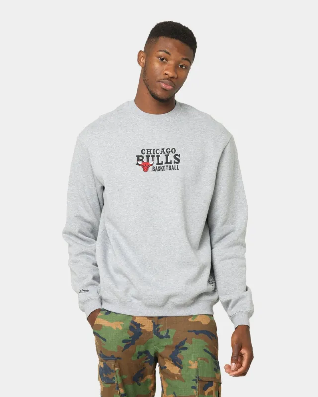 Mitchell & Ness Chicago Bulls Vintage Line Up Crewneck Grey Marle sold by Culture Kings