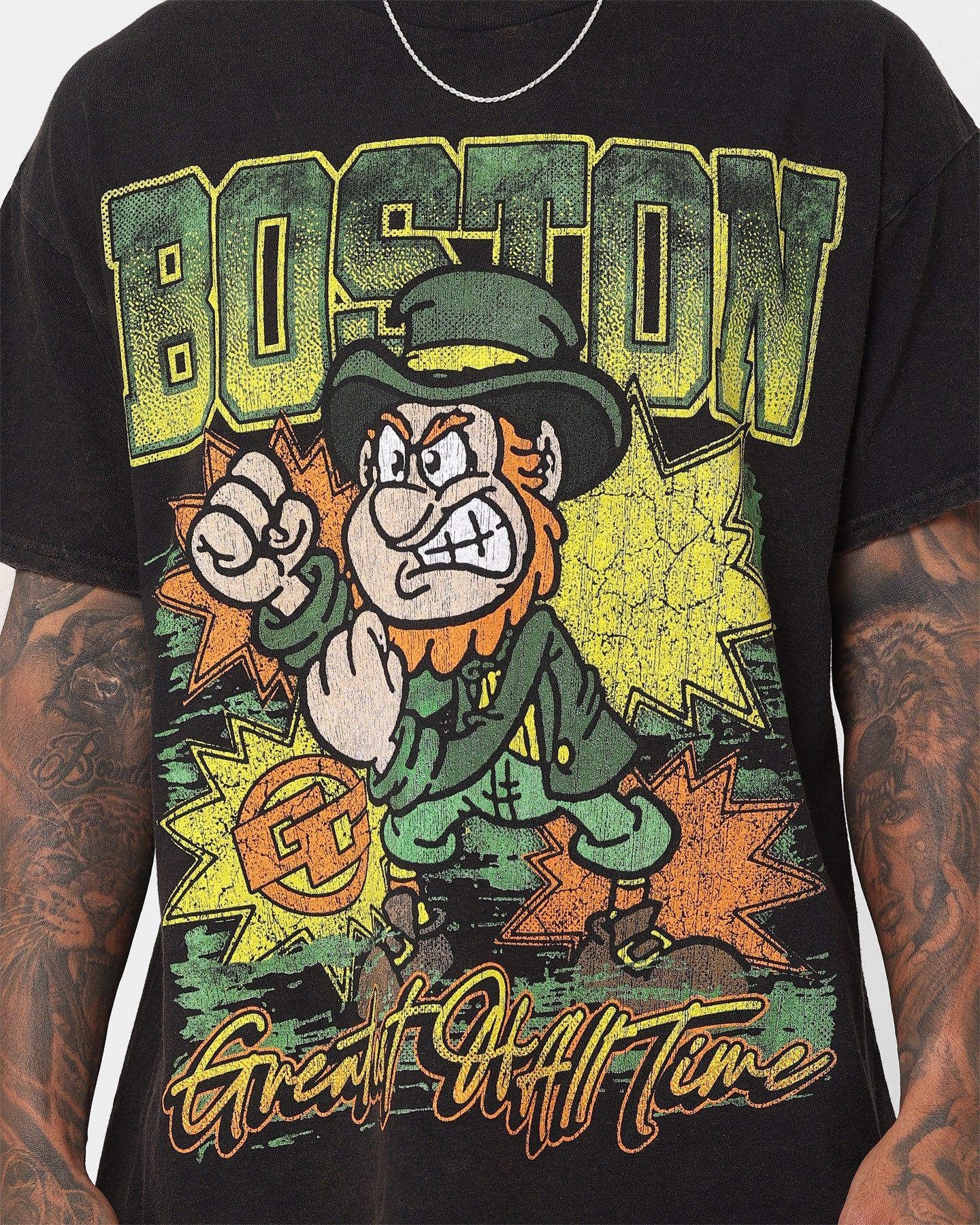 Goat Crew Boston Luck Vintage T-Shirt Black Wash sold by Culture Kings product image thumbnail 3