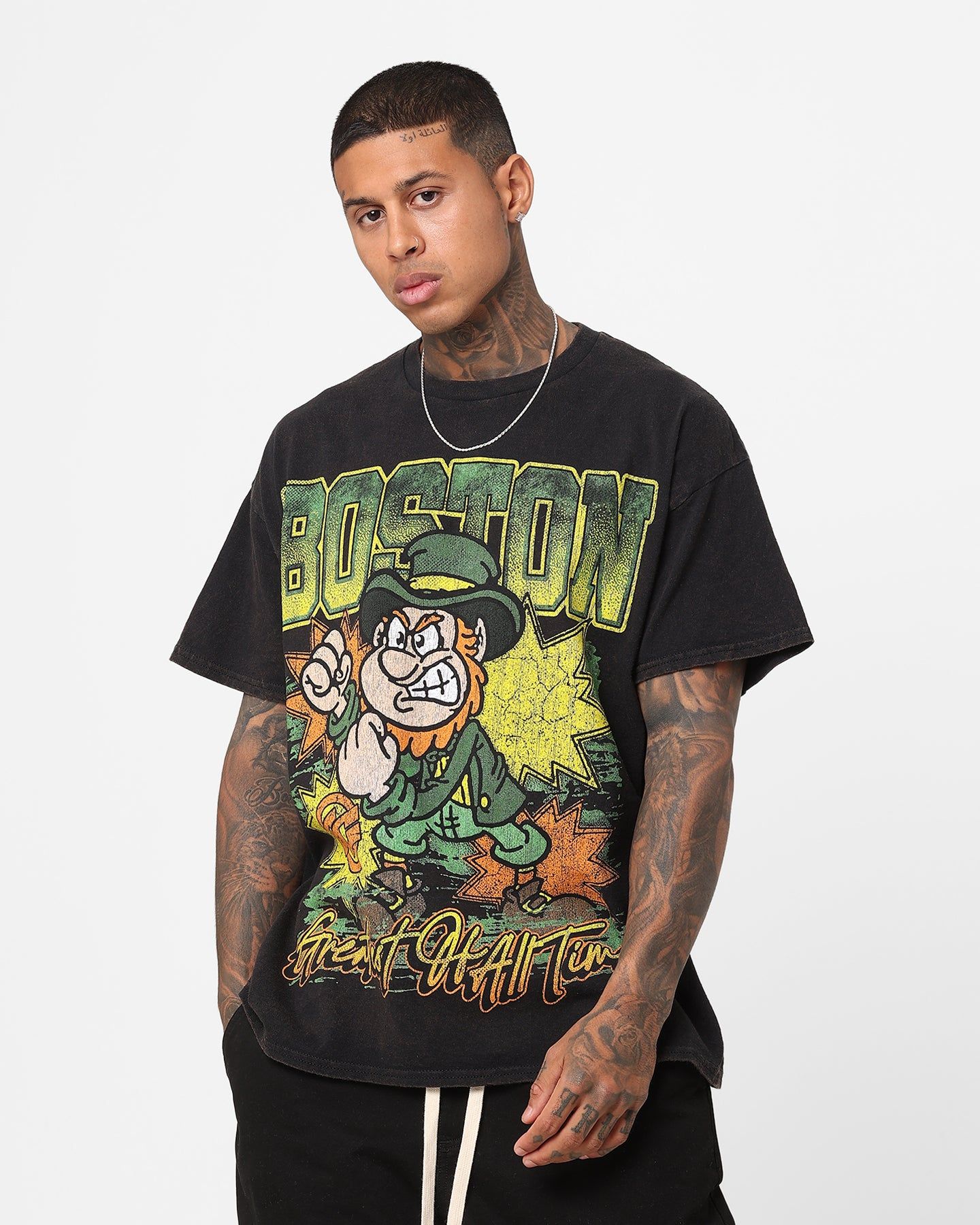 Goat Crew Boston Luck Vintage T-Shirt Black Wash sold by Culture Kings