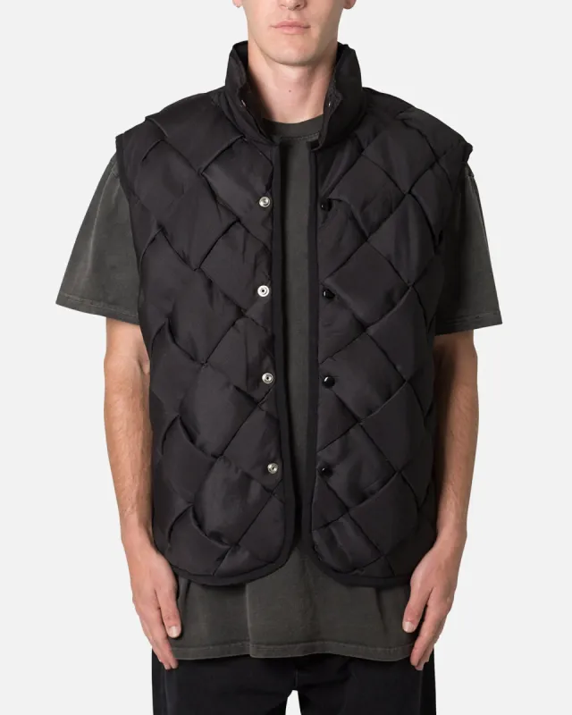 MNML Woven Puffer Vest Black sold by Culture Kings