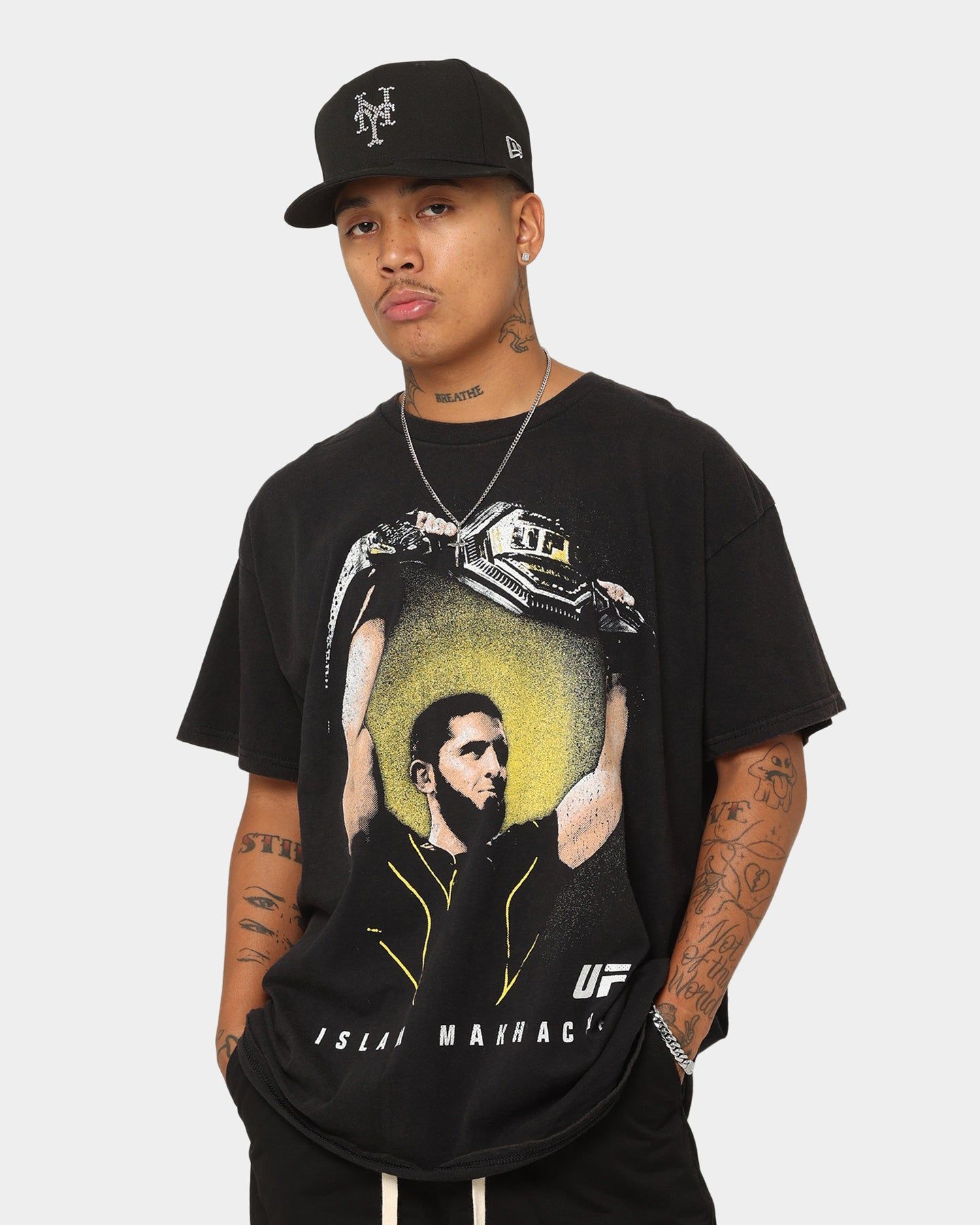 Goat Crew X UFC Islam Makhachev Vintage T-Shirt Black Wash sold by Culture Kings