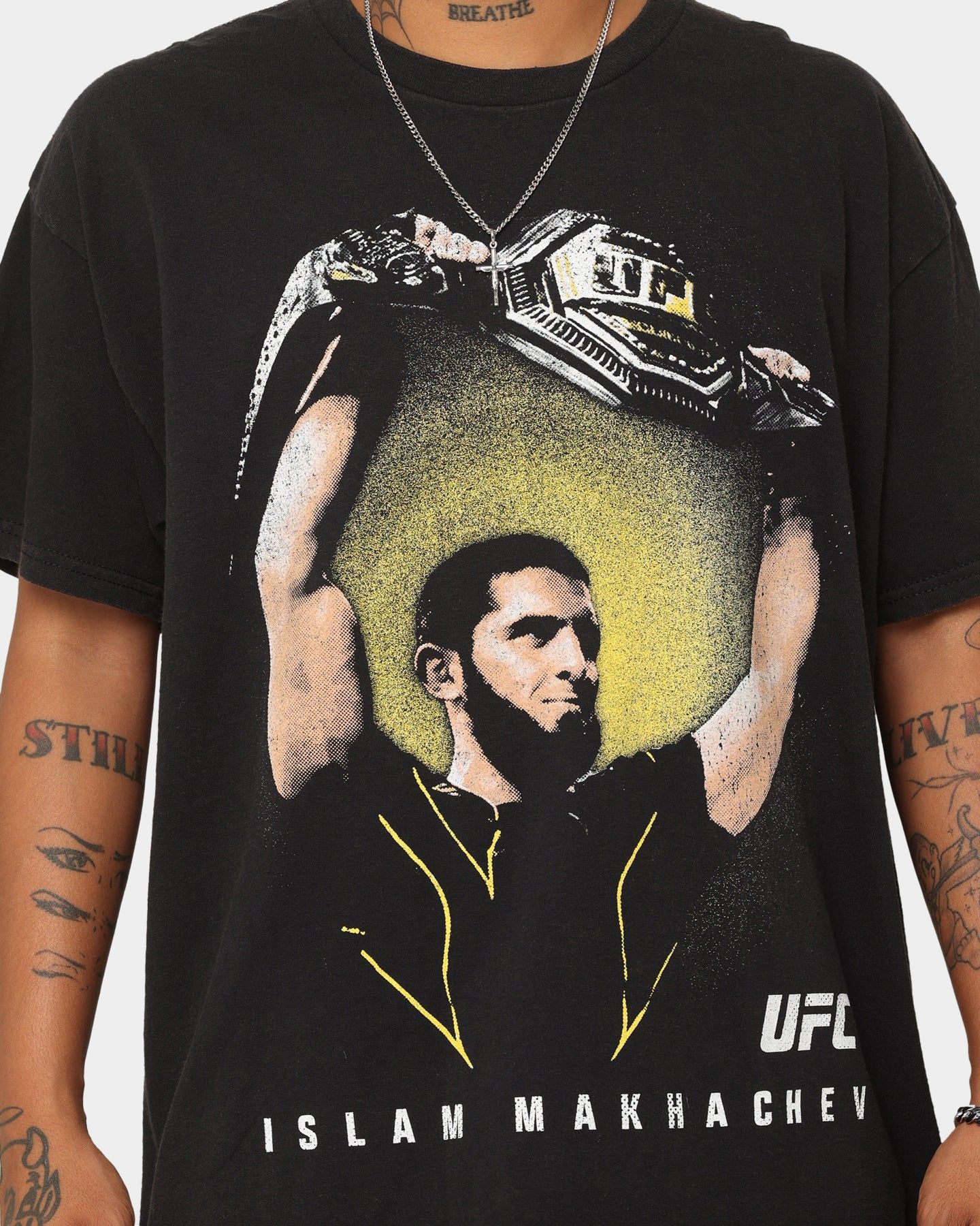Goat Crew X UFC Islam Makhachev Vintage T-Shirt Black Wash sold by Culture Kings product image thumbnail 3