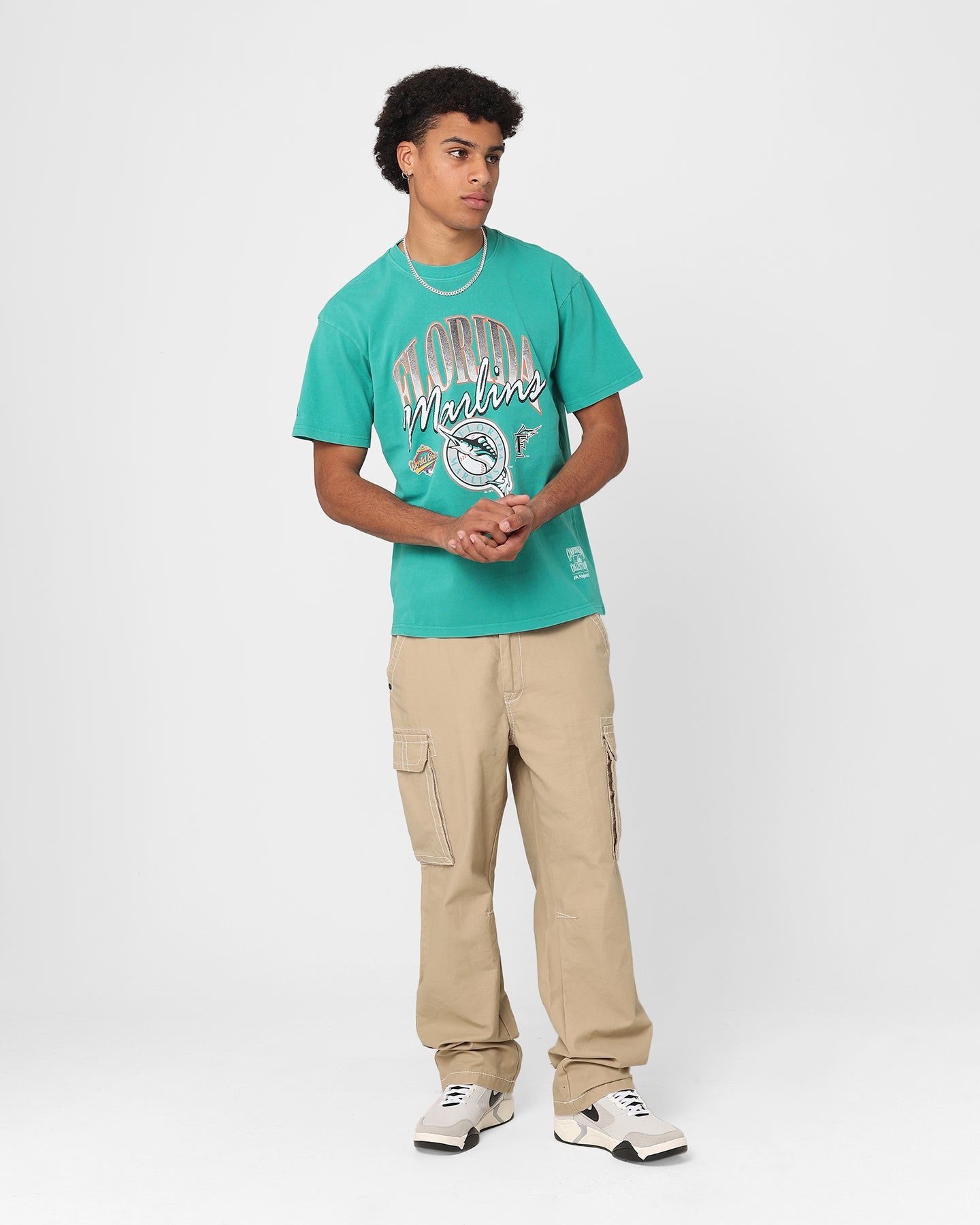 Majestic Athletic Florida Marlins Script Arch T-Shirt Faded Teal sold by Culture Kings product image thumbnail 2