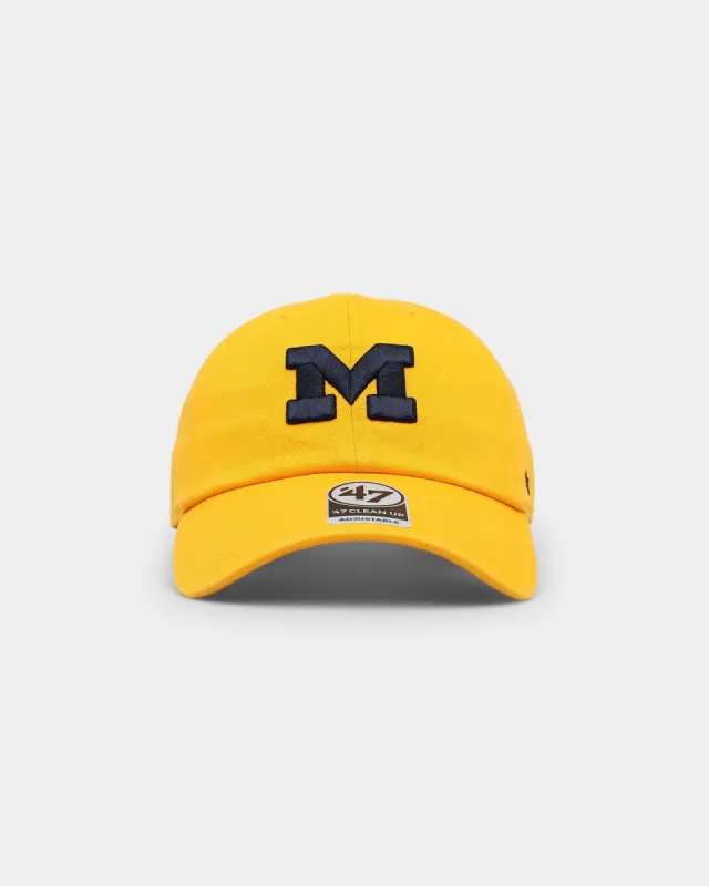 47 Brand Michigan Wolverines '47 Clean Up Strapback Gold sold by Culture Kings