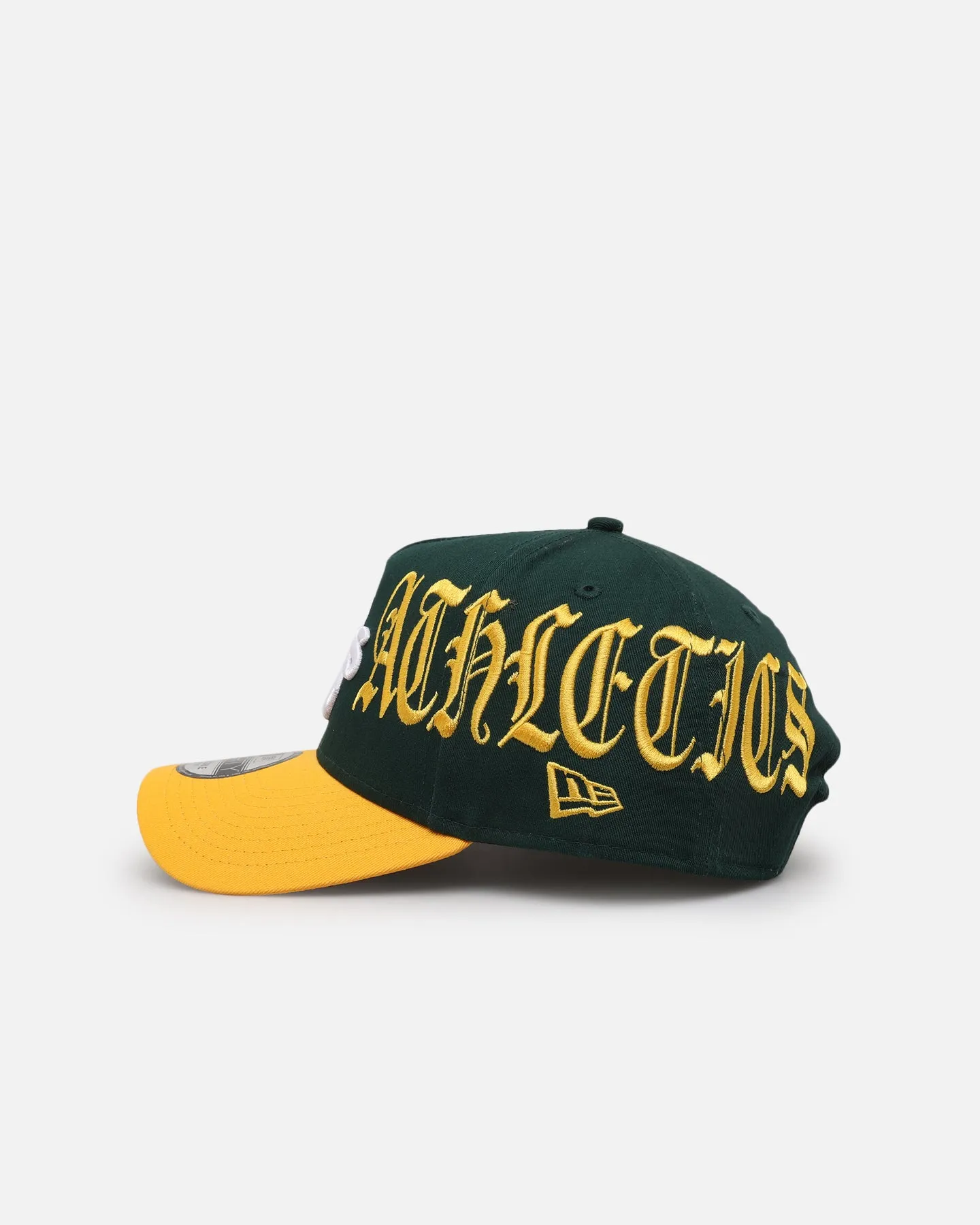 New Era Oakland Athletics 'Goth Script' 9FORTY A-Frame Snapback Green/Gold sold by Culture Kings product image thumbnail 4