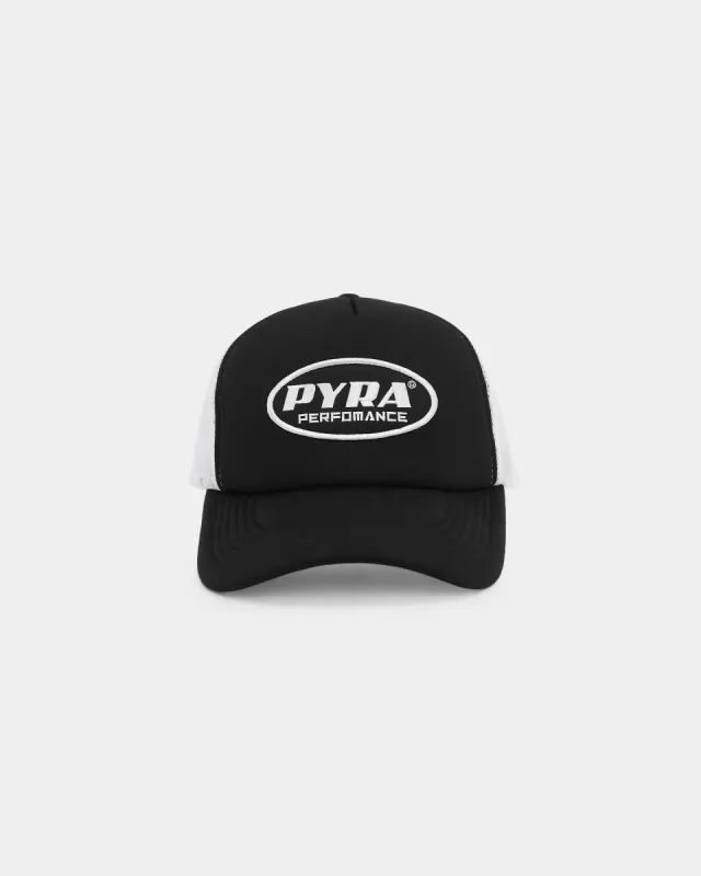 PYRA Soho Trucker Snapback Black/White sold by Culture Kings