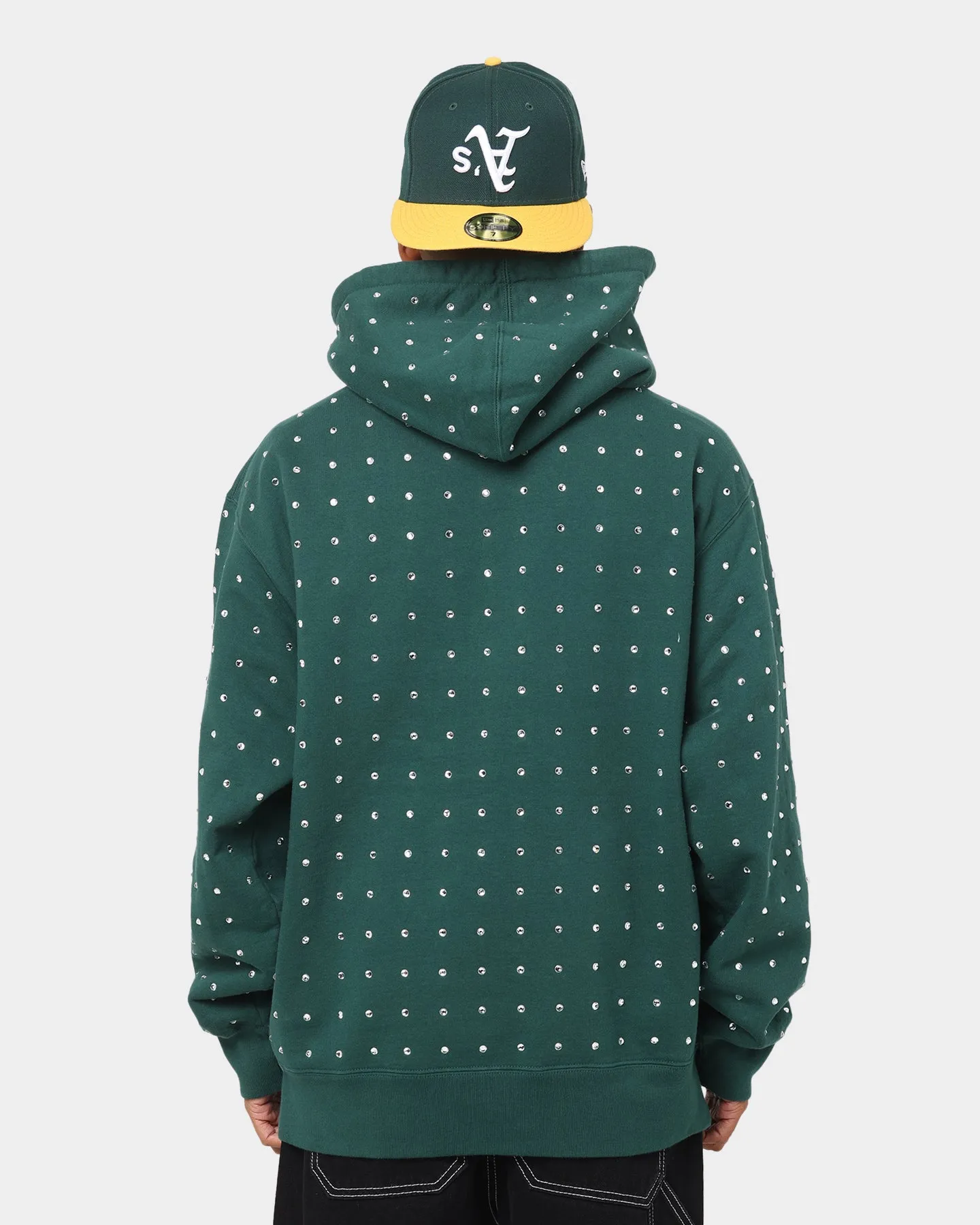 SUPREME rhinestoneグリーン フーディー Supreme Rhinestone Shadow Hooded Sweatshirt 
