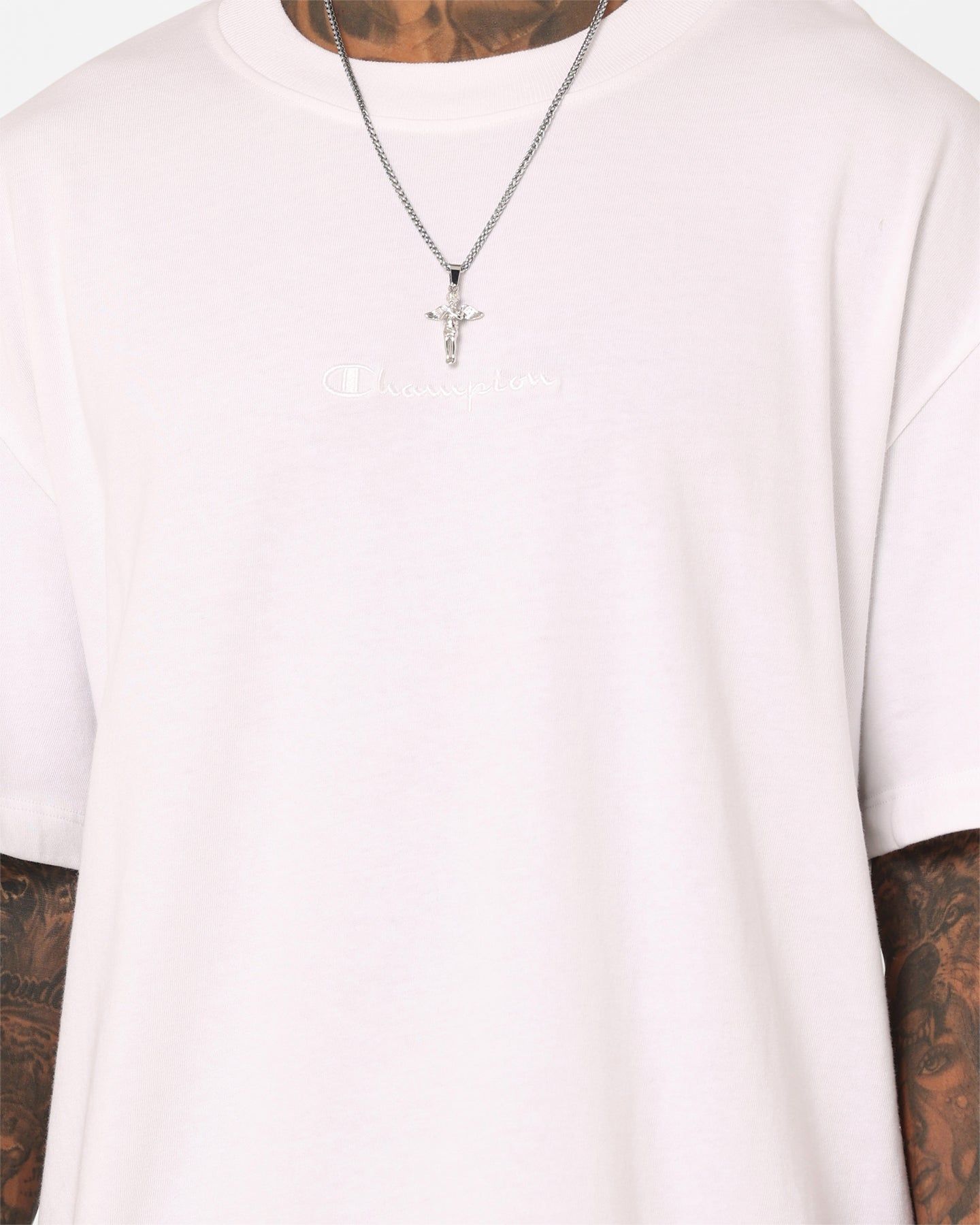 Champion Heritage New Script T-Shirt White sold by Culture Kings product image thumbnail 3