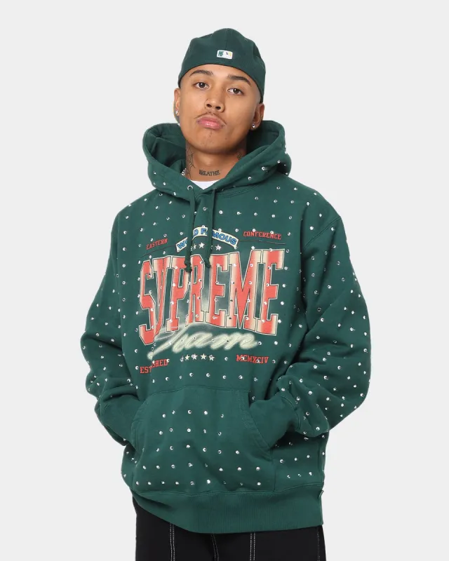 Supreme Rhinestone Hoodie Sweatshirt Dark Green sold by Culture Kings
