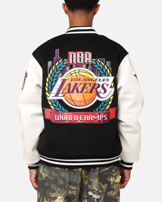 Mitchell & Ness Los Angeles Lakers Showtime Jacket Black/Cream sold by Culture Kings