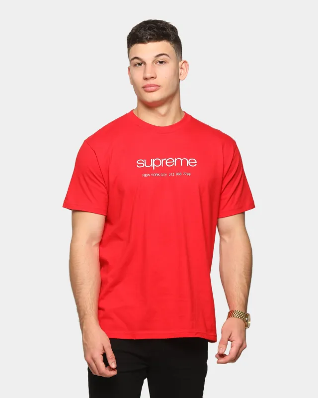 Supreme Men's Shop Short Sleeve T-Shirt Red sold by Culture Kings
